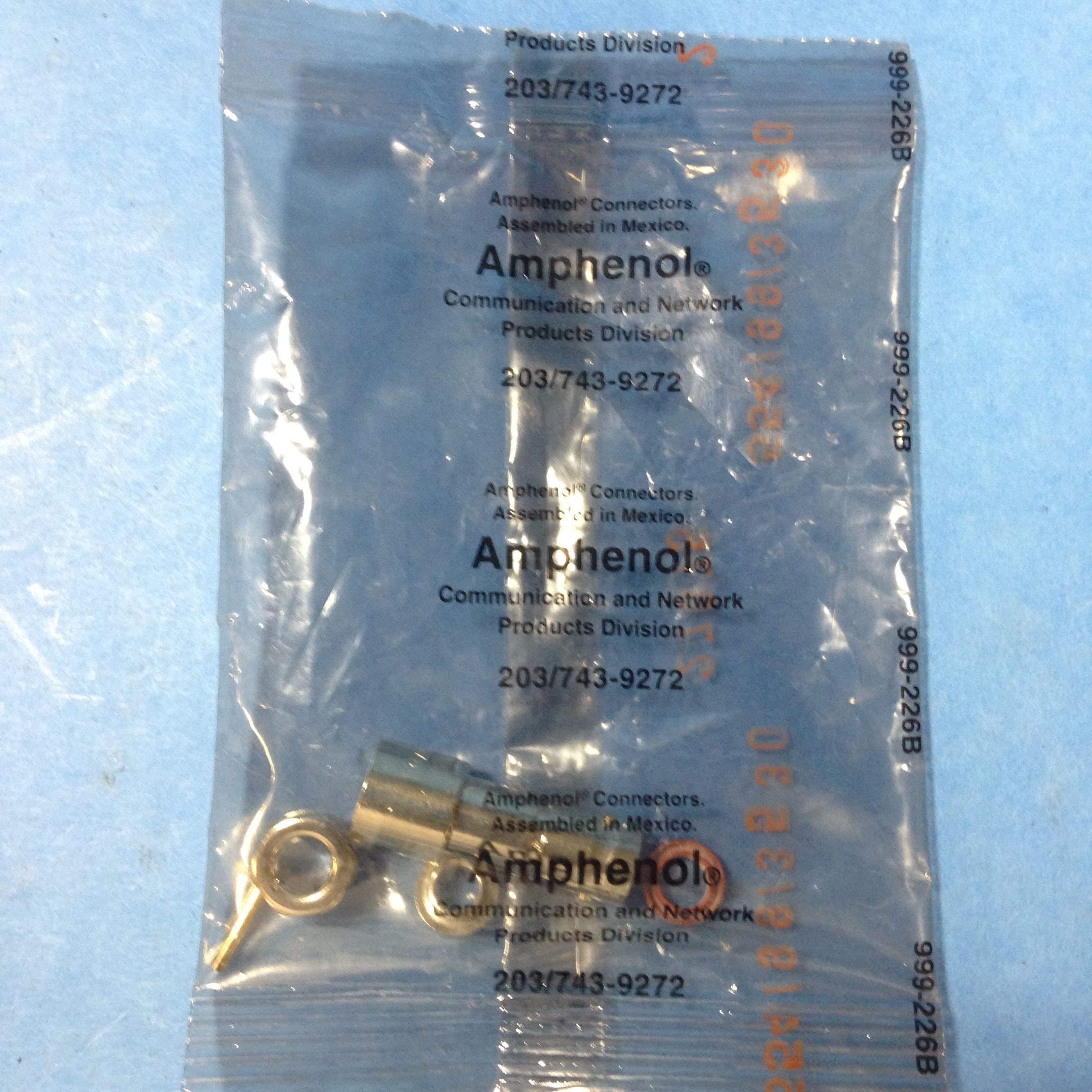 AMPHENOL 999-226B Communication and Network, Connector, Male to BNC Female, Terminal PIN