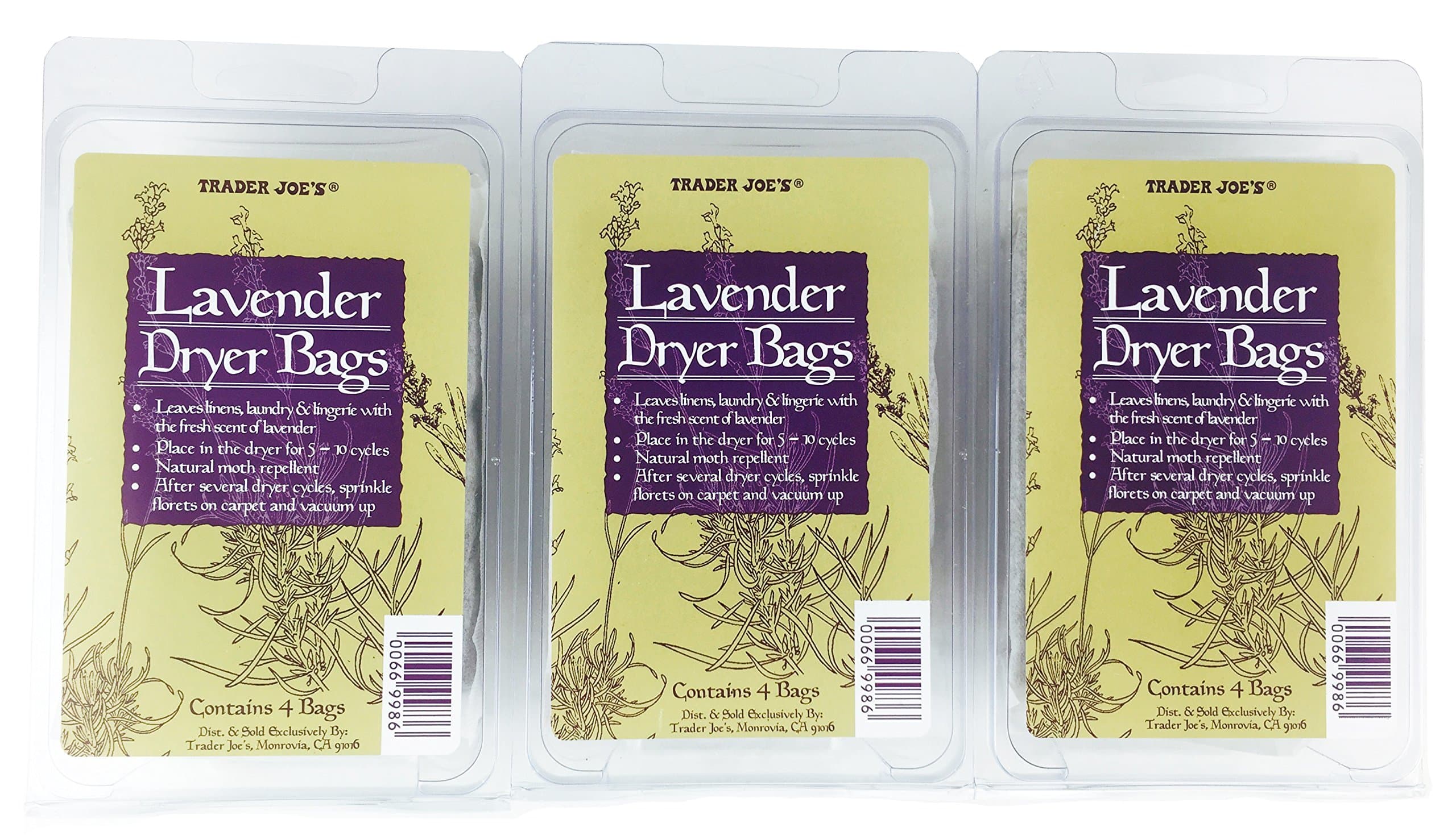 Trader Joes Lavender Dryer Bags (Pack of 3)