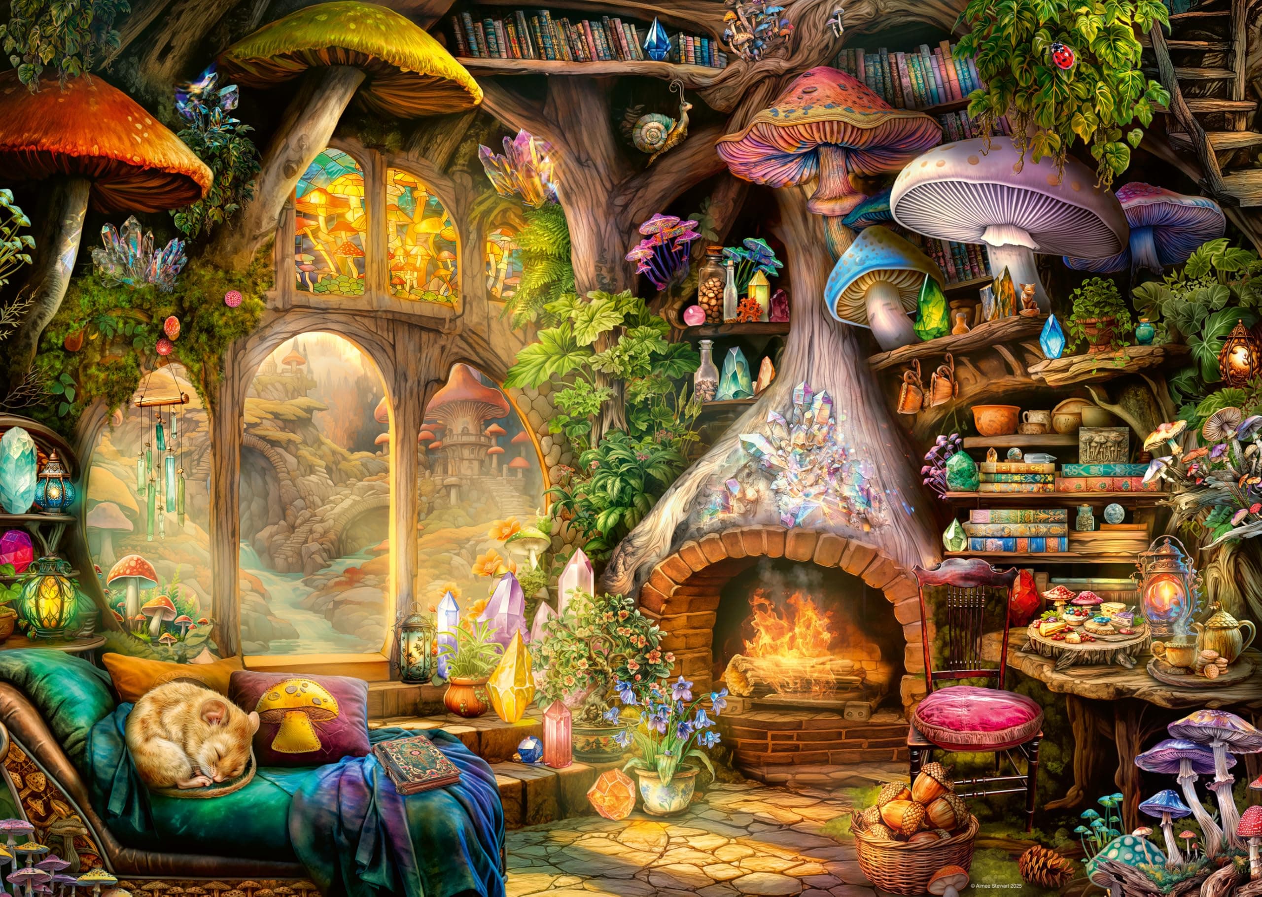 Ravensburger Mushroom Cottage 1000 Piece Jigsaw Puzzle for Adults and Kids Age 12 Years Up