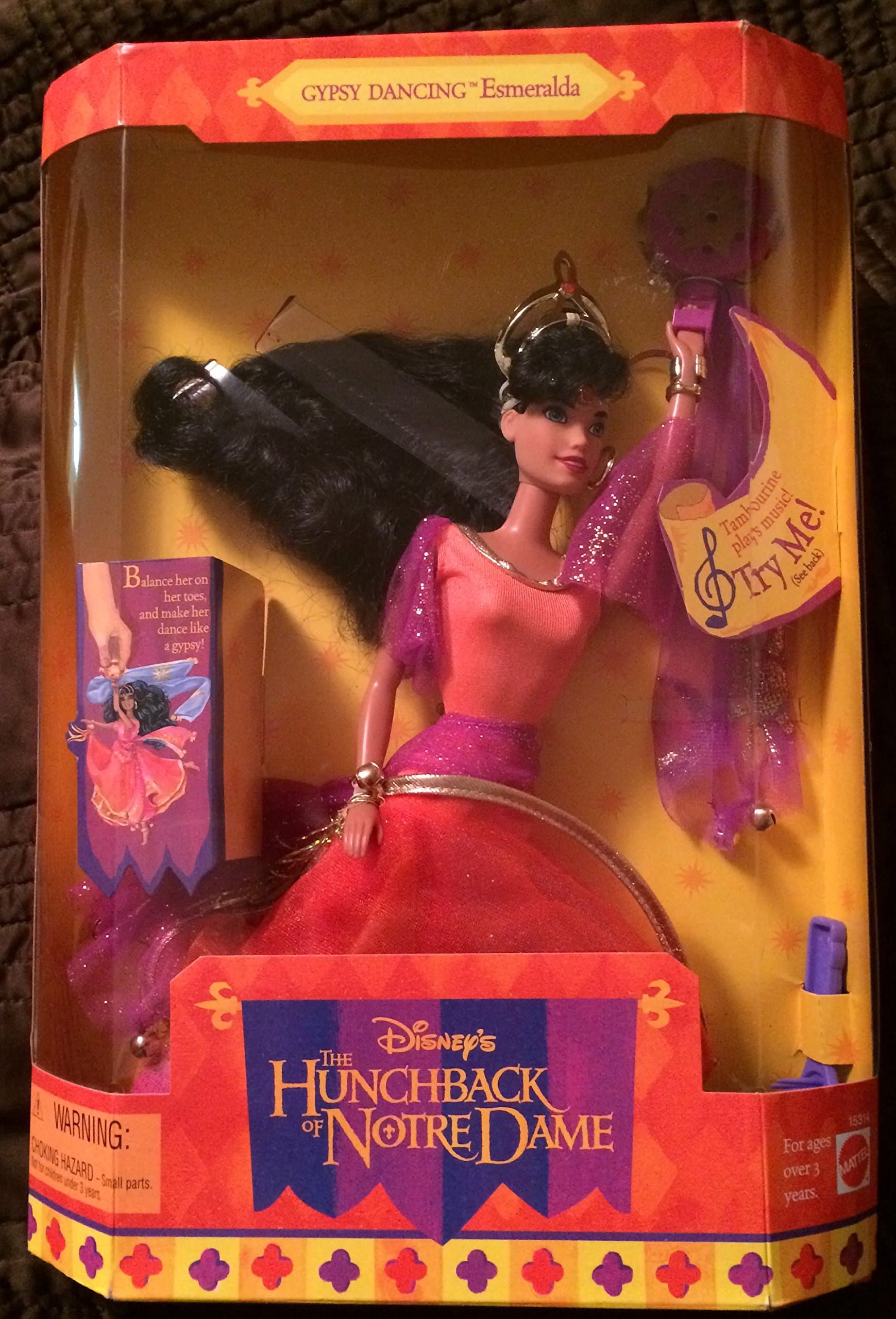 Disney Hunchback of Notre Dame Gypsy Dancing Esmeralda Doll