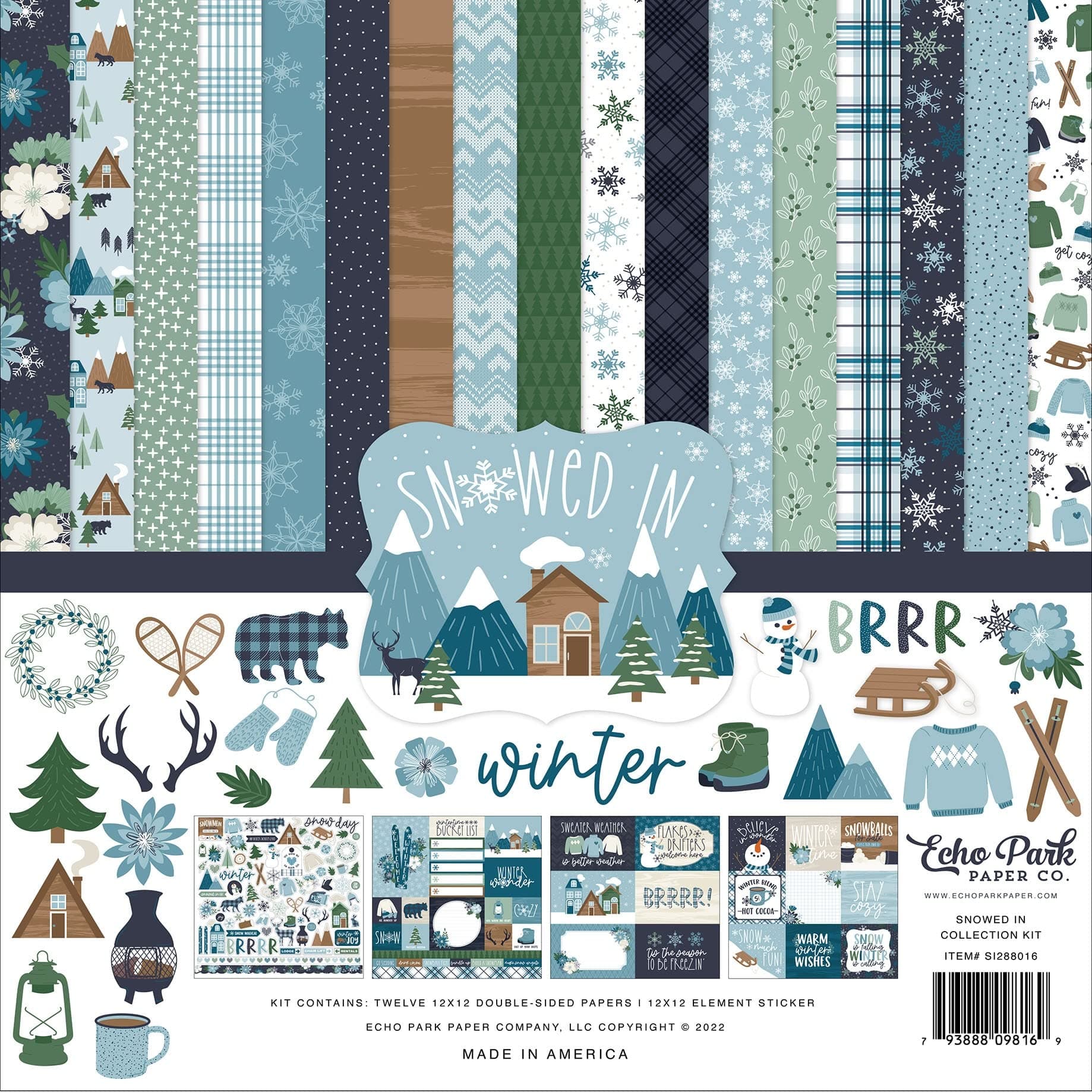 Echo Park Collection Kit 12"X12" - Snowed in
