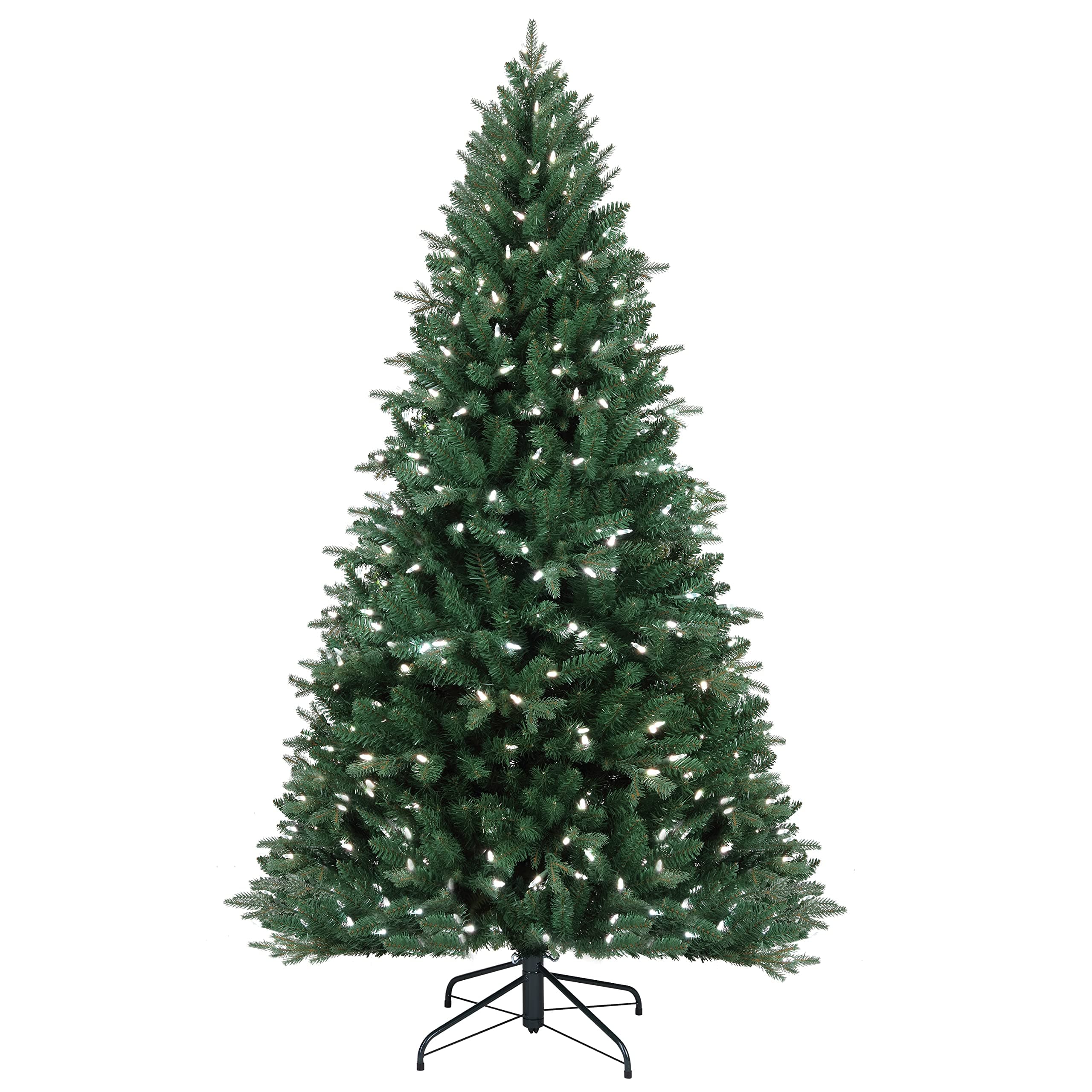 Mr. Christmas Alexa Compatible Smart Home Pre-Lit Artificial Christmas Tree with 40 Lighting Options, Mountain Fir, 6.5 Feet