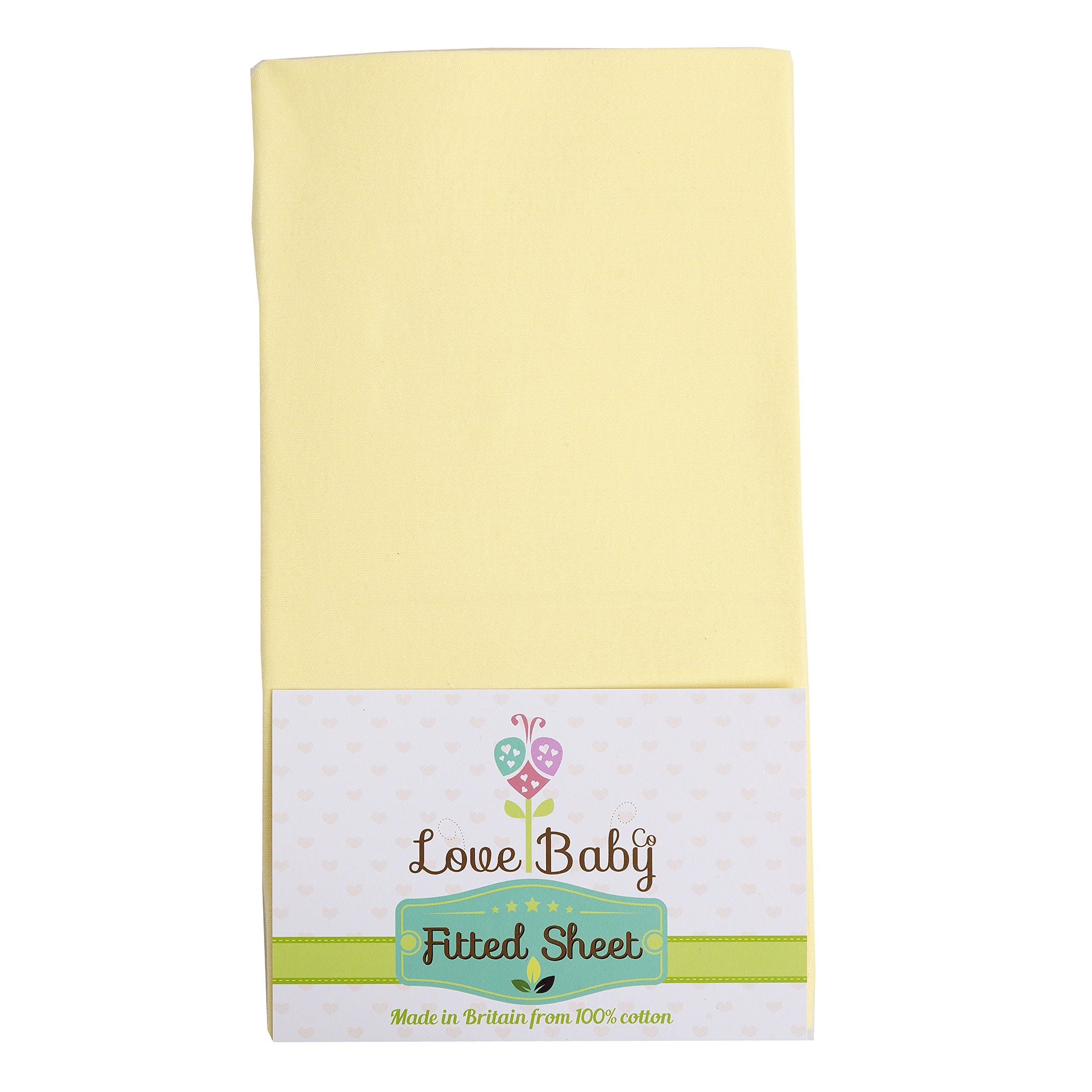 2 x 100% Organic Cotton Fitted Sheets fit bedside crib next to me perfectly - Yellow