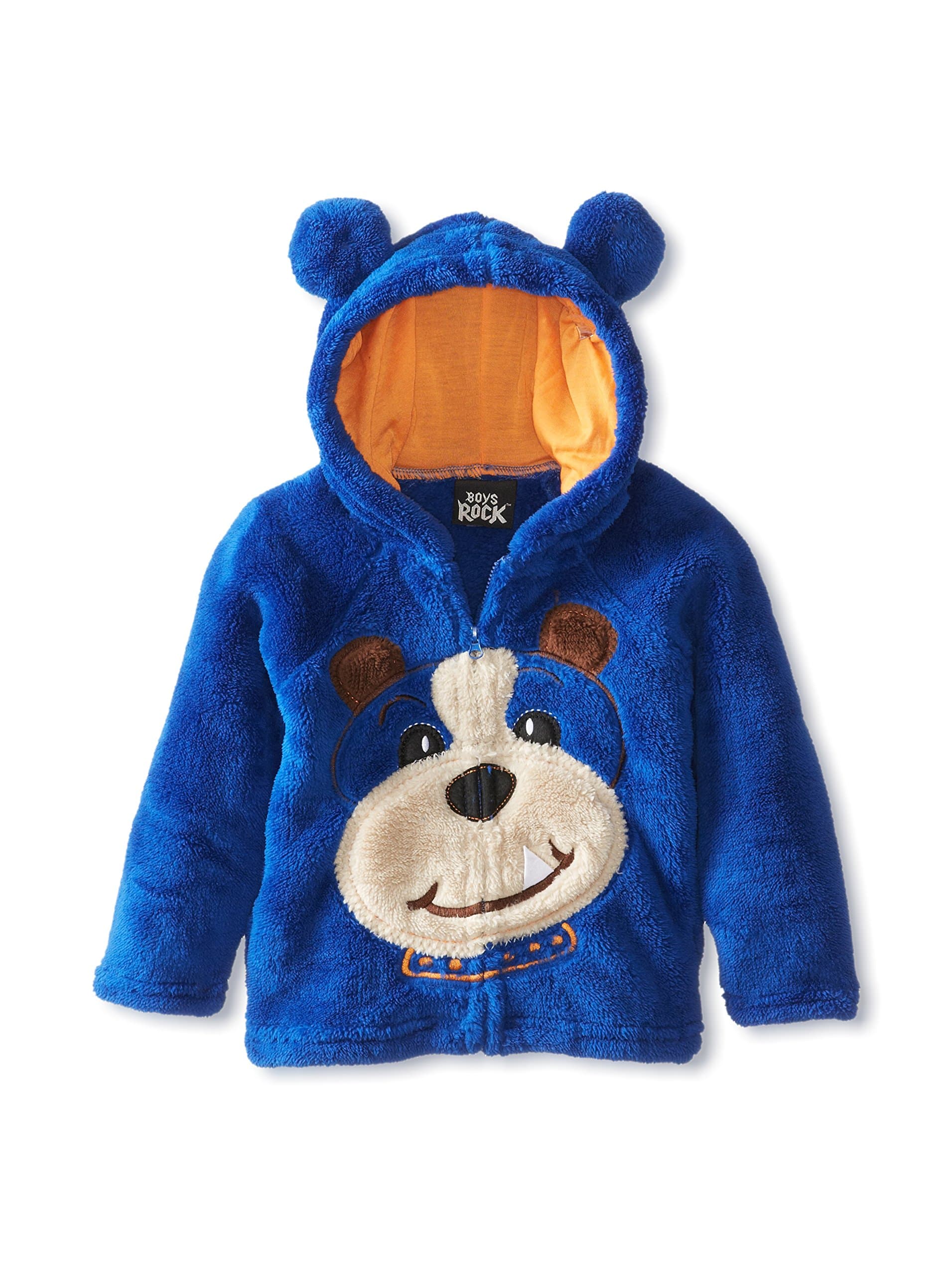 Boys Rock Little Boys' Plush Hoodie Bulldog