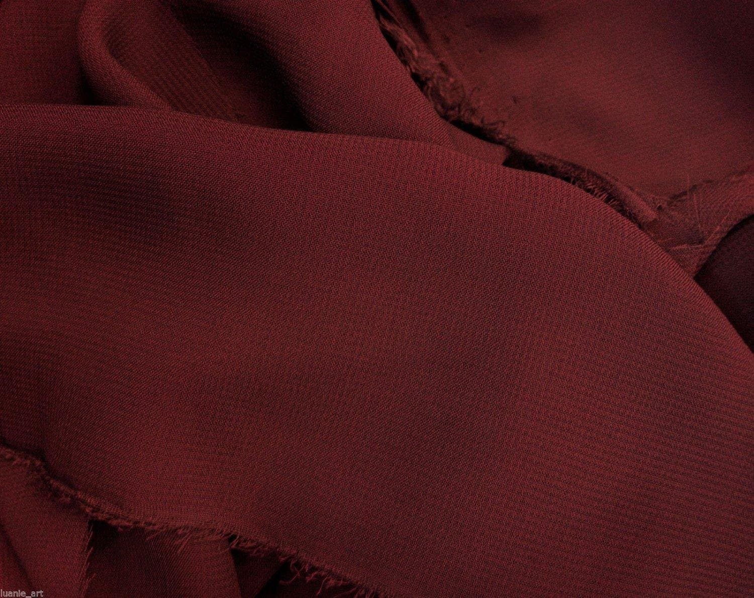 Burgundy Smooth Chiffon Fabric 100% Polyester Lightweight 60" Widthx2133; - 25 Yards