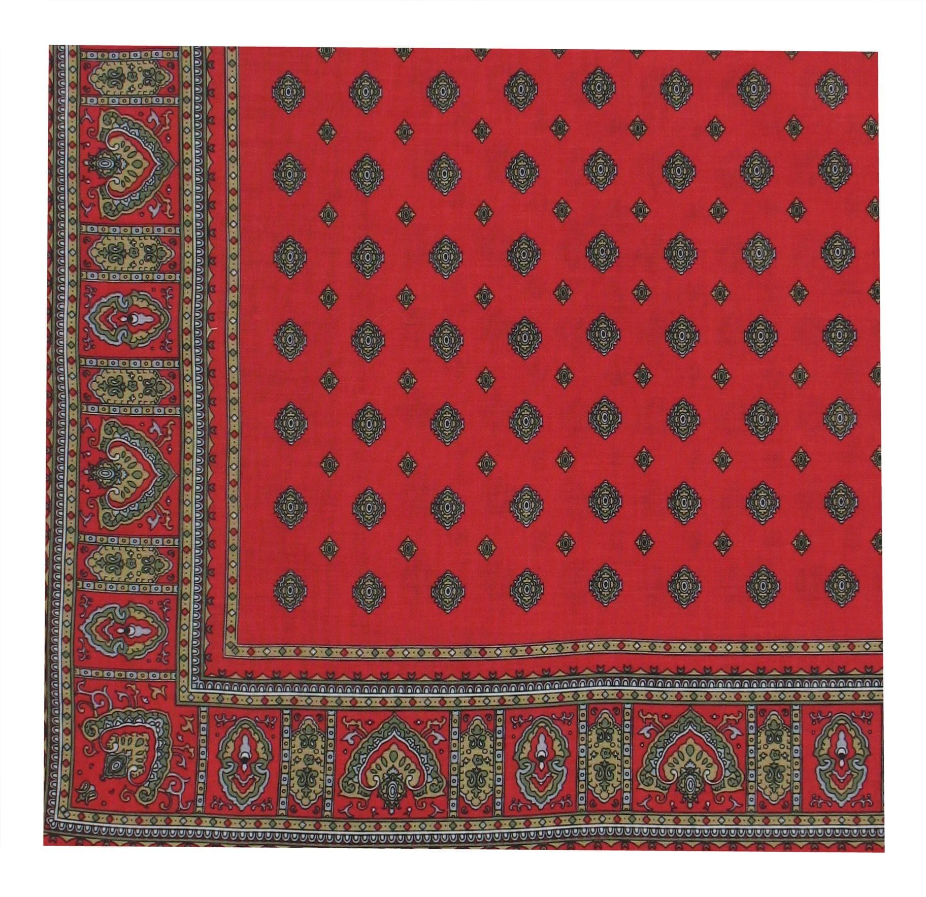 Red Neat Paisley Design Bandana or Large Handkerchief