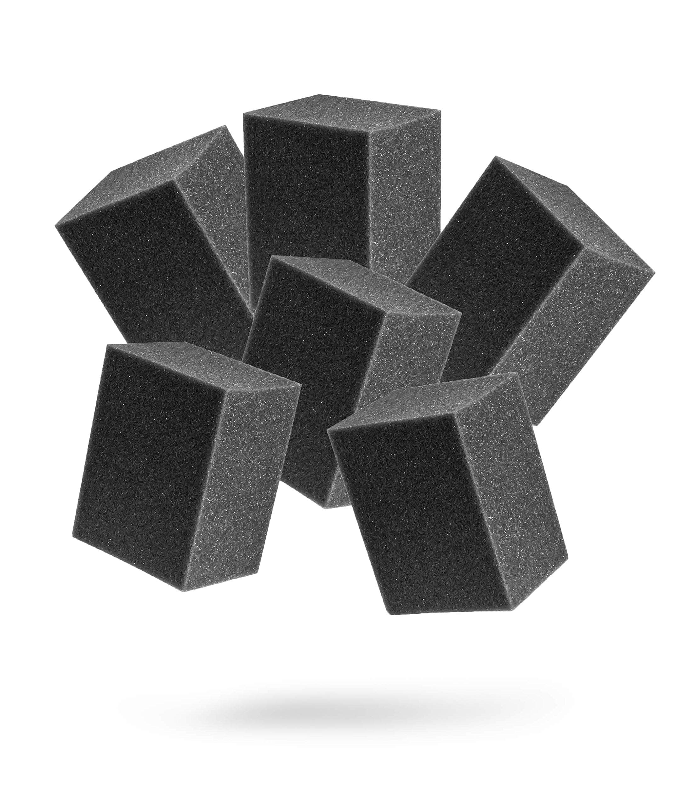 Block Applicator (6 Pack) Trim Dressing & Tire Shine Applicator Pad for Car Detailing | Reusable & Customizable Durafoam | for Use After Car Wash Wheel Cleaner