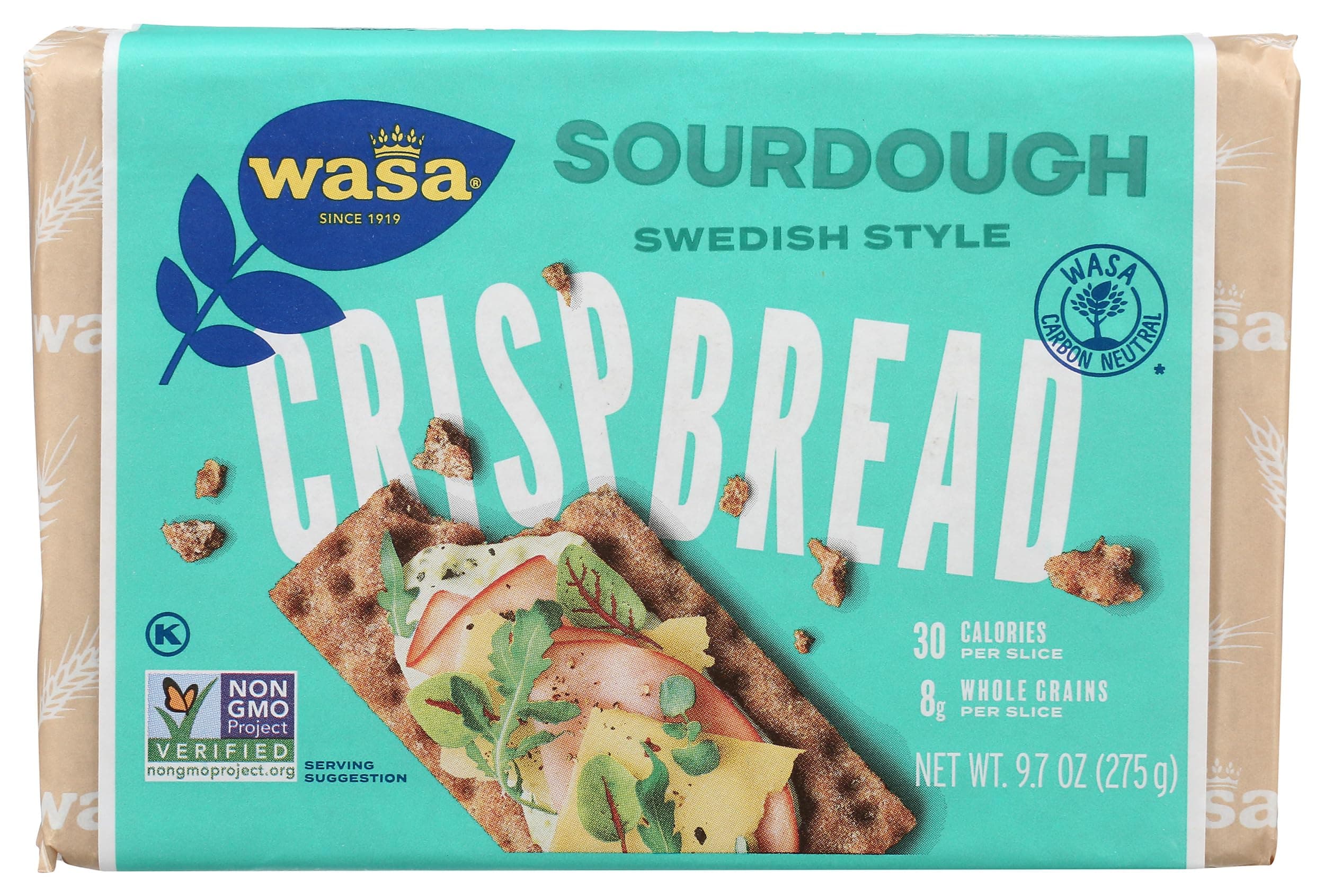 Sourdough Crispbread, 9.7 oz, Crackers, Non-GMO Ingredients, Good Source of Fiber, Fat Free