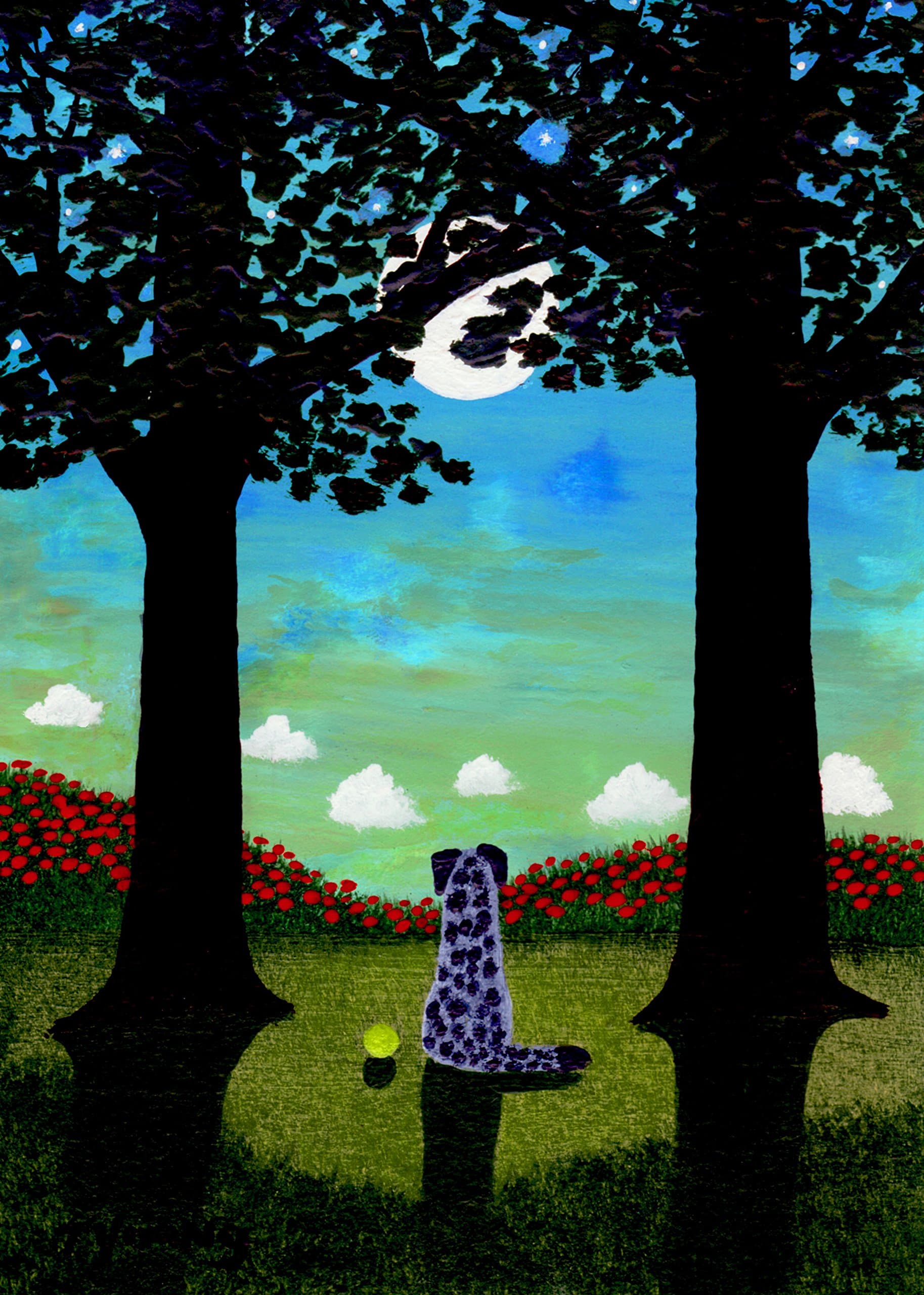 Catahoula Leopard Catahoola Dog Art PRINT by Todd Young TWILIGHT