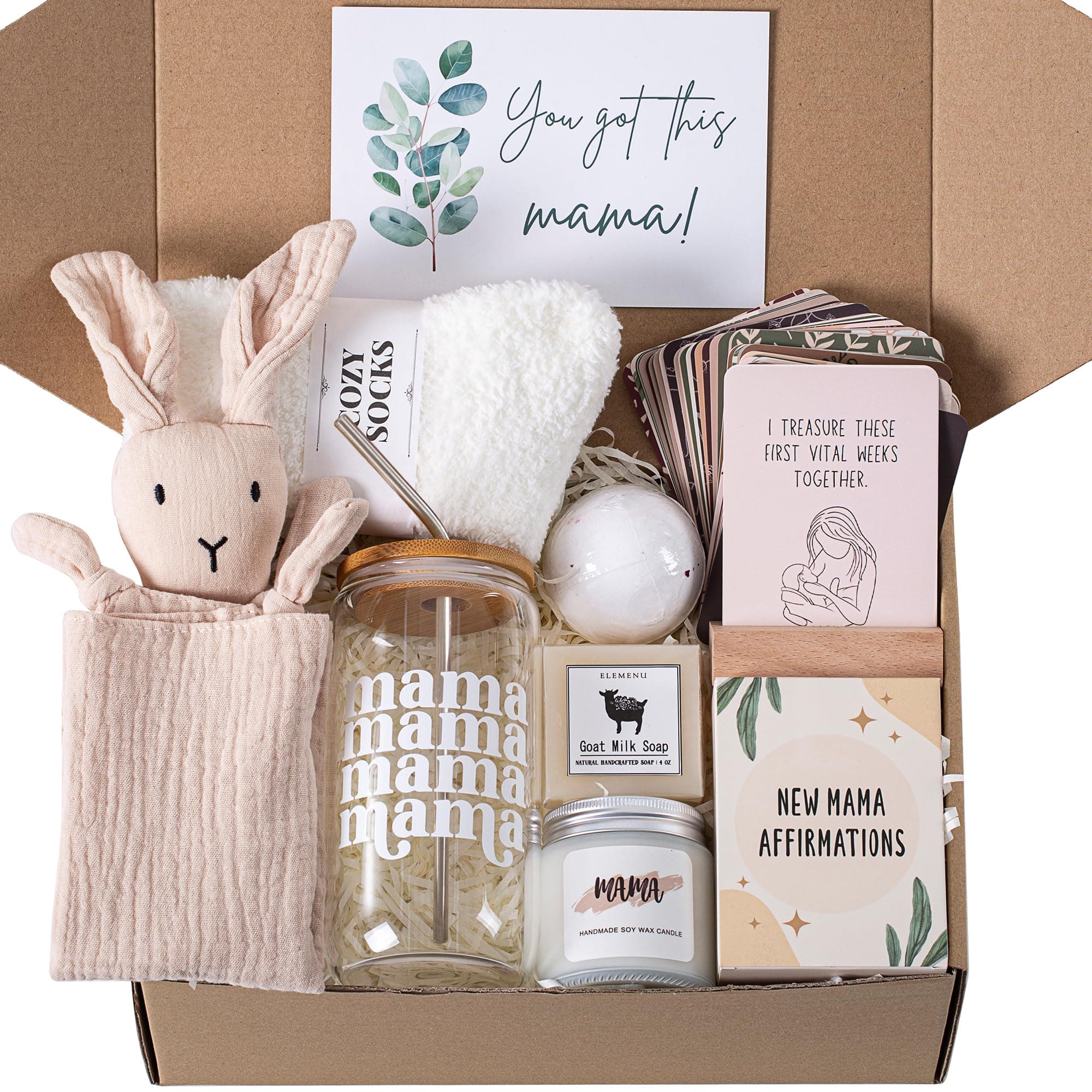 Set of 8 Gifts for New Mom After Birth, Postpartum Gifts for Mom, After Birth After Childbirth, Essential Gifts for Mom, Pregnancy Gifts for First Moms, Future