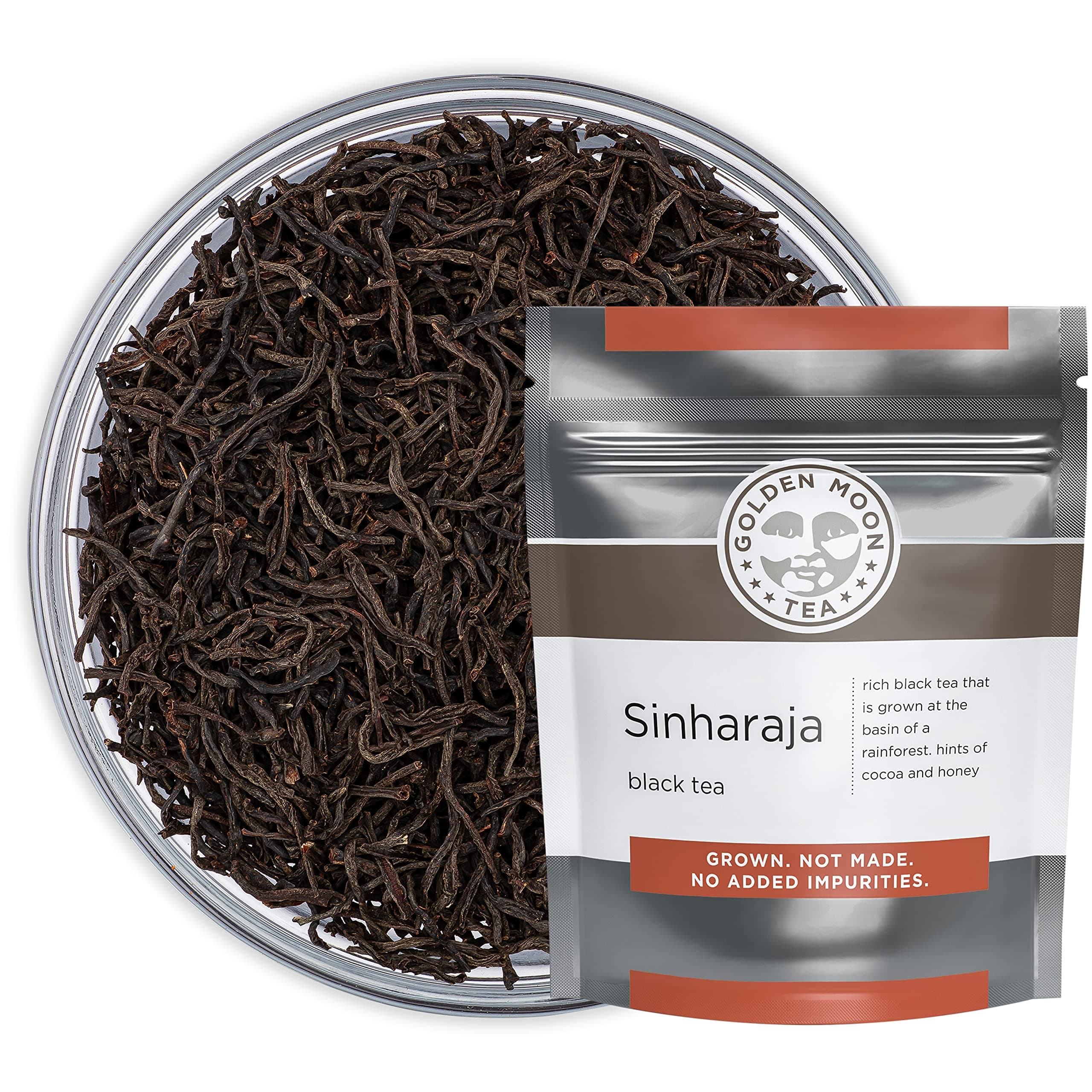 Golden Moon Tea Sinharaja Ceylon Black Tea - Loose Leaf, Non-GMO - 1 Pound (192 Servings)