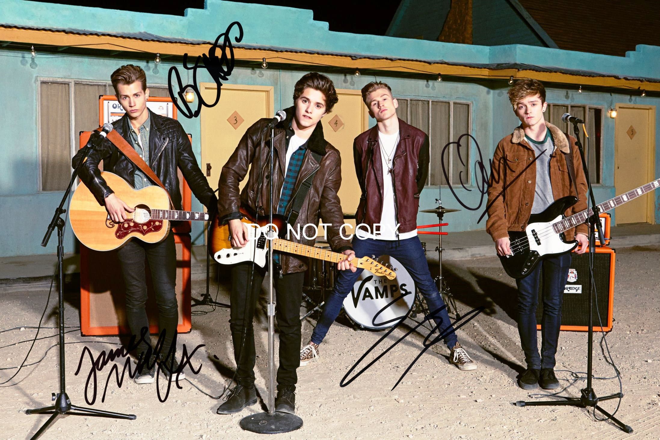 The Vamps pop rock band reprint signed autographed 12x18 poster/photo #1