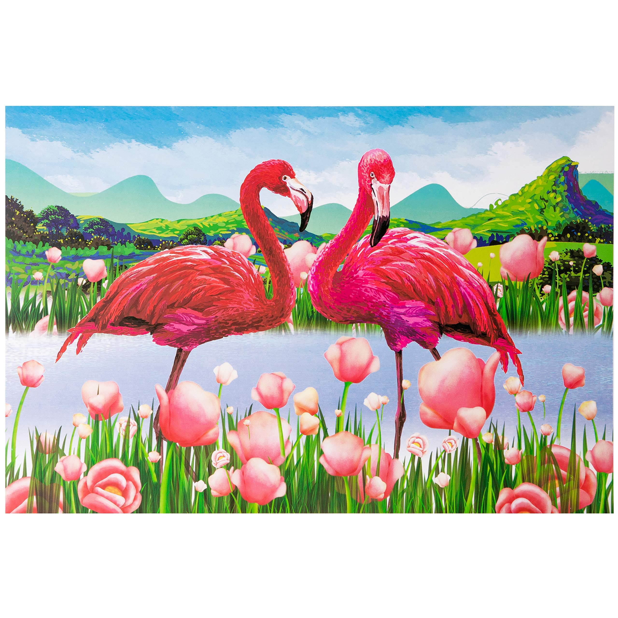 1000PCS Flamingo Jigsaw Puzzle Adults Kids, Large Intellectual Educational Game, Art Project for Home Wall Decor