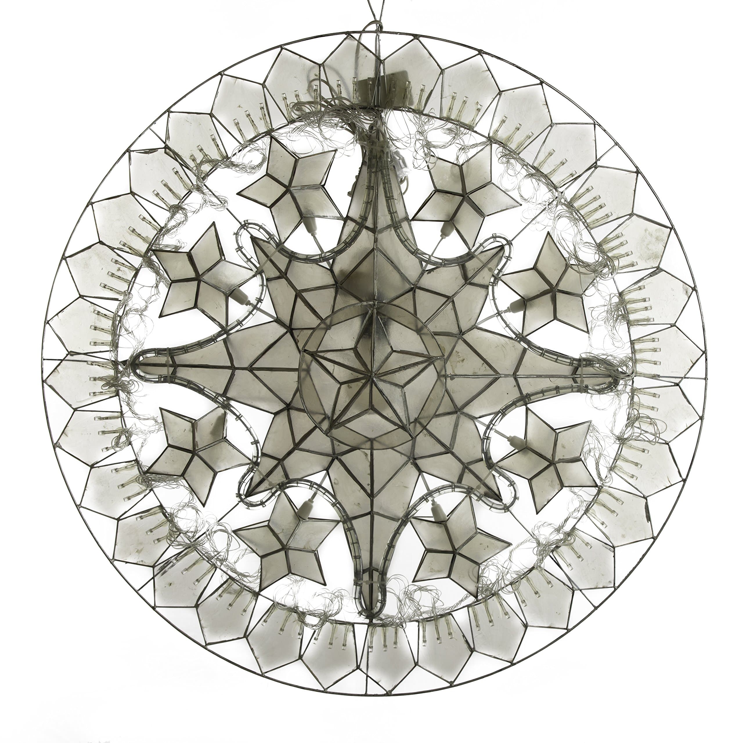 Handmade Tala Star w/Rope Parol Christmas Lantern 29 in Natural