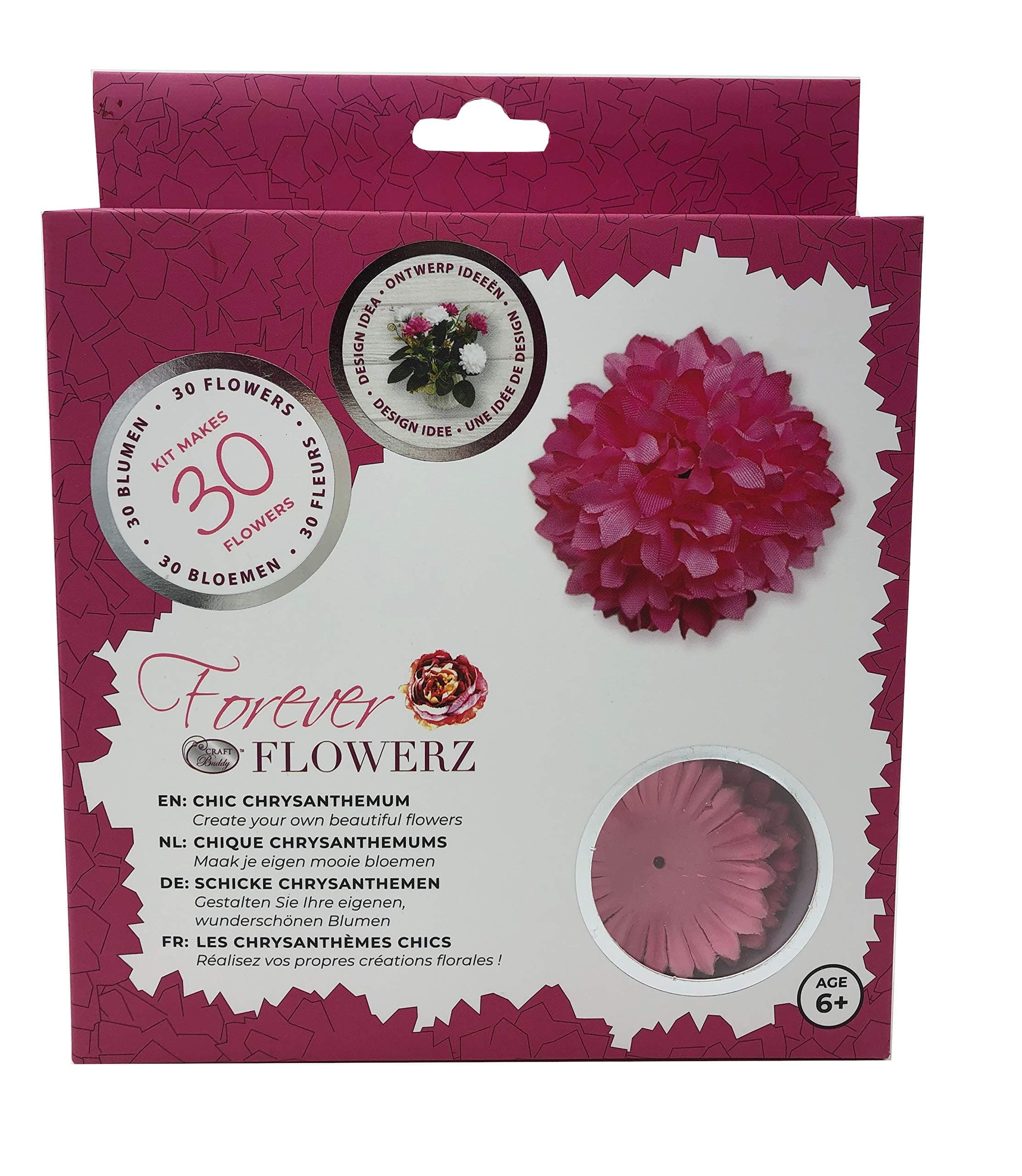 STC Stores/Craft Buddy Forever Flowerz Flower Making Kits (Chic Chrysanthemums - Pink)