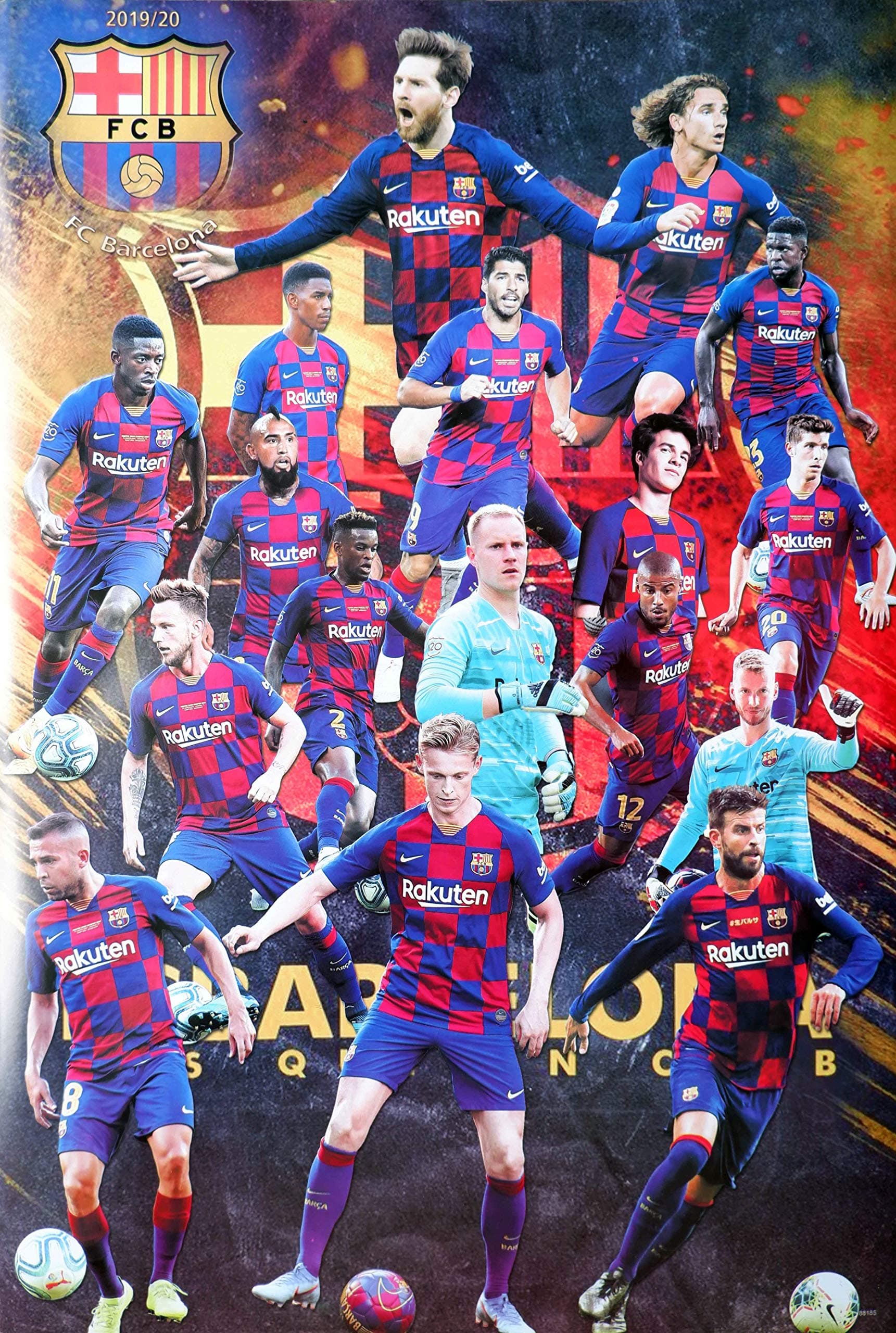 Maxis Barcelona 2019-2020 Football Soccer Wall Decoration Poster (#003)