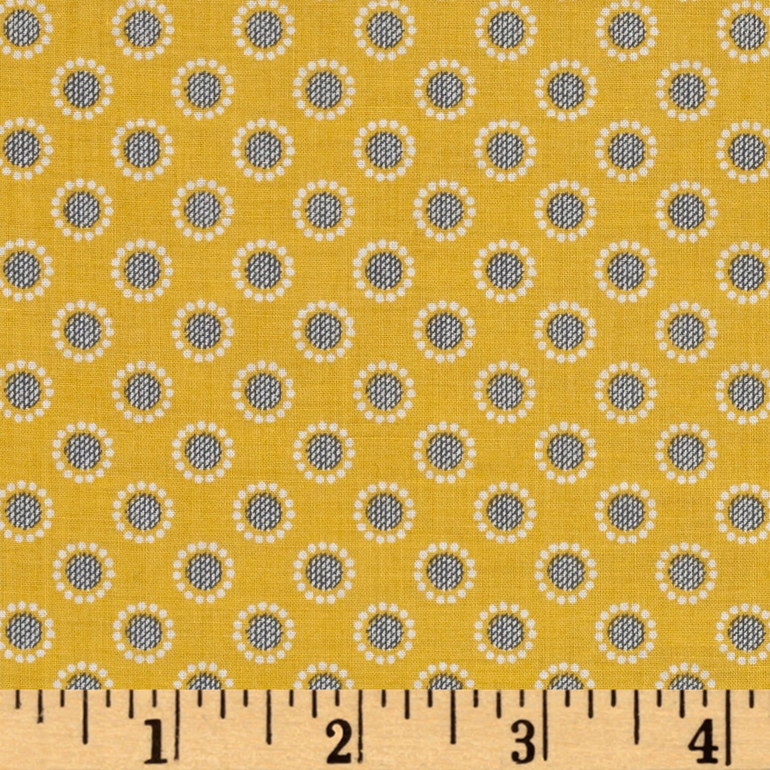 Linen and Lawn Circle Fabric by The Yard, Yellow