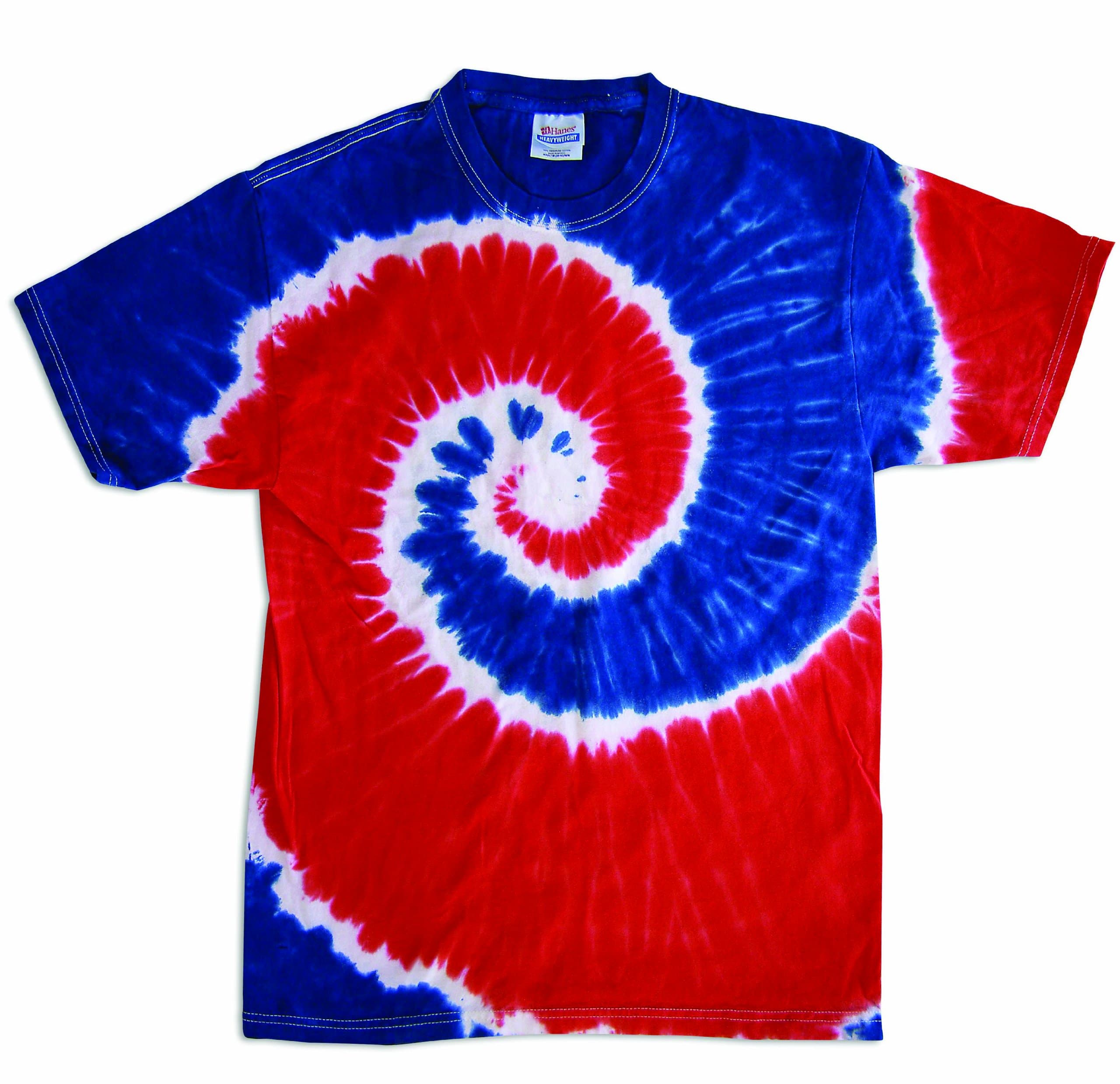 Trendy Teez Colorful Cotton Retro Swirl Spiral Mania Adult Disco Tie Dye Shirt
