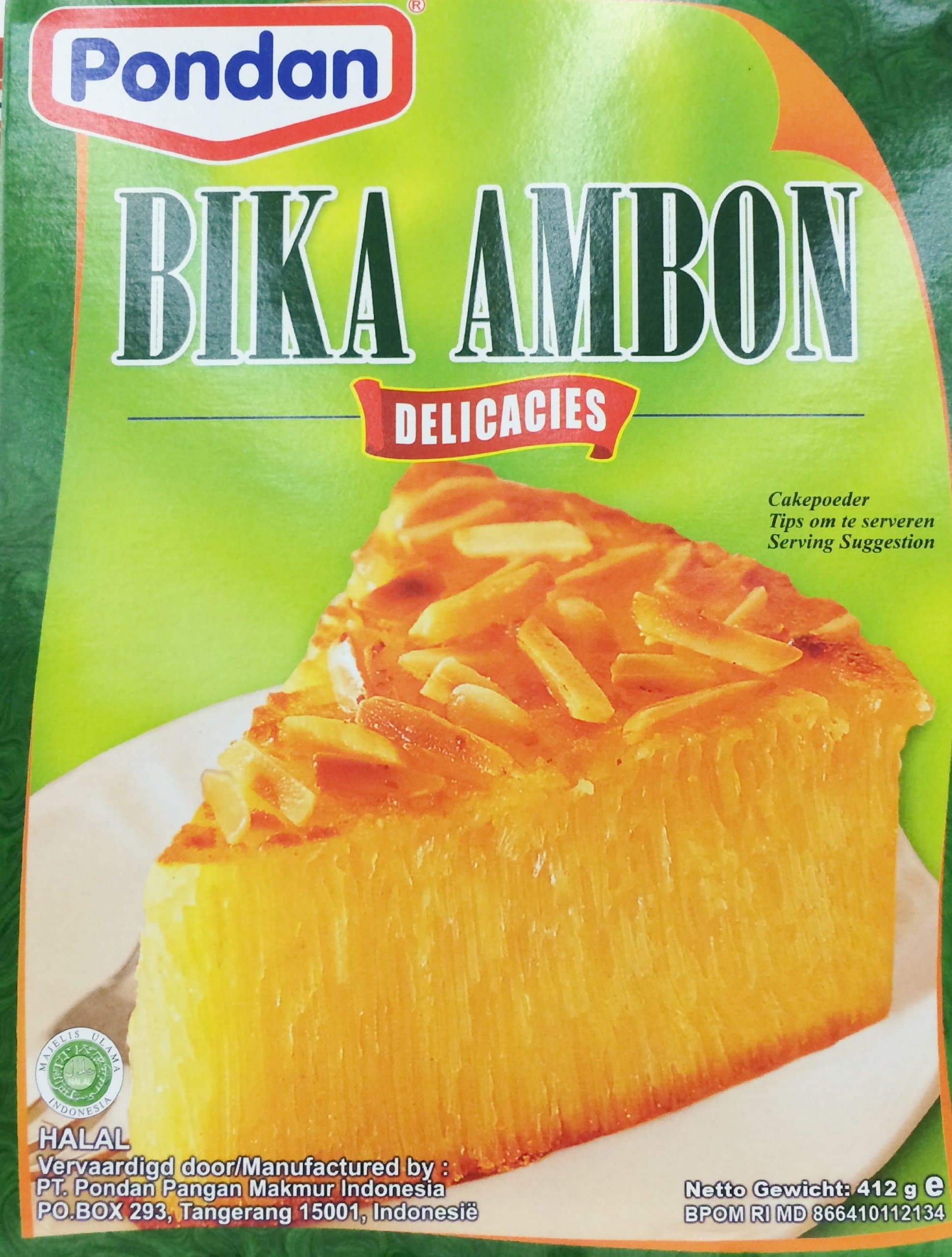 Cake Mix Bika Ambon - 412g (Pack of 2)