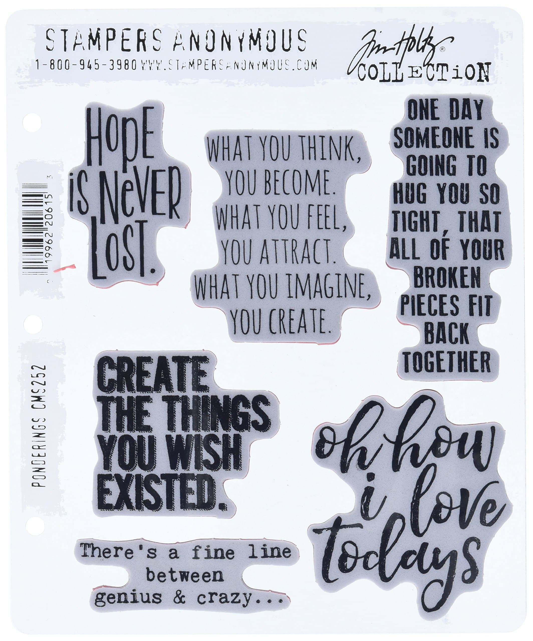Tim Holtz Cling Stamps 7-inch X 8.5-inch Ponderings