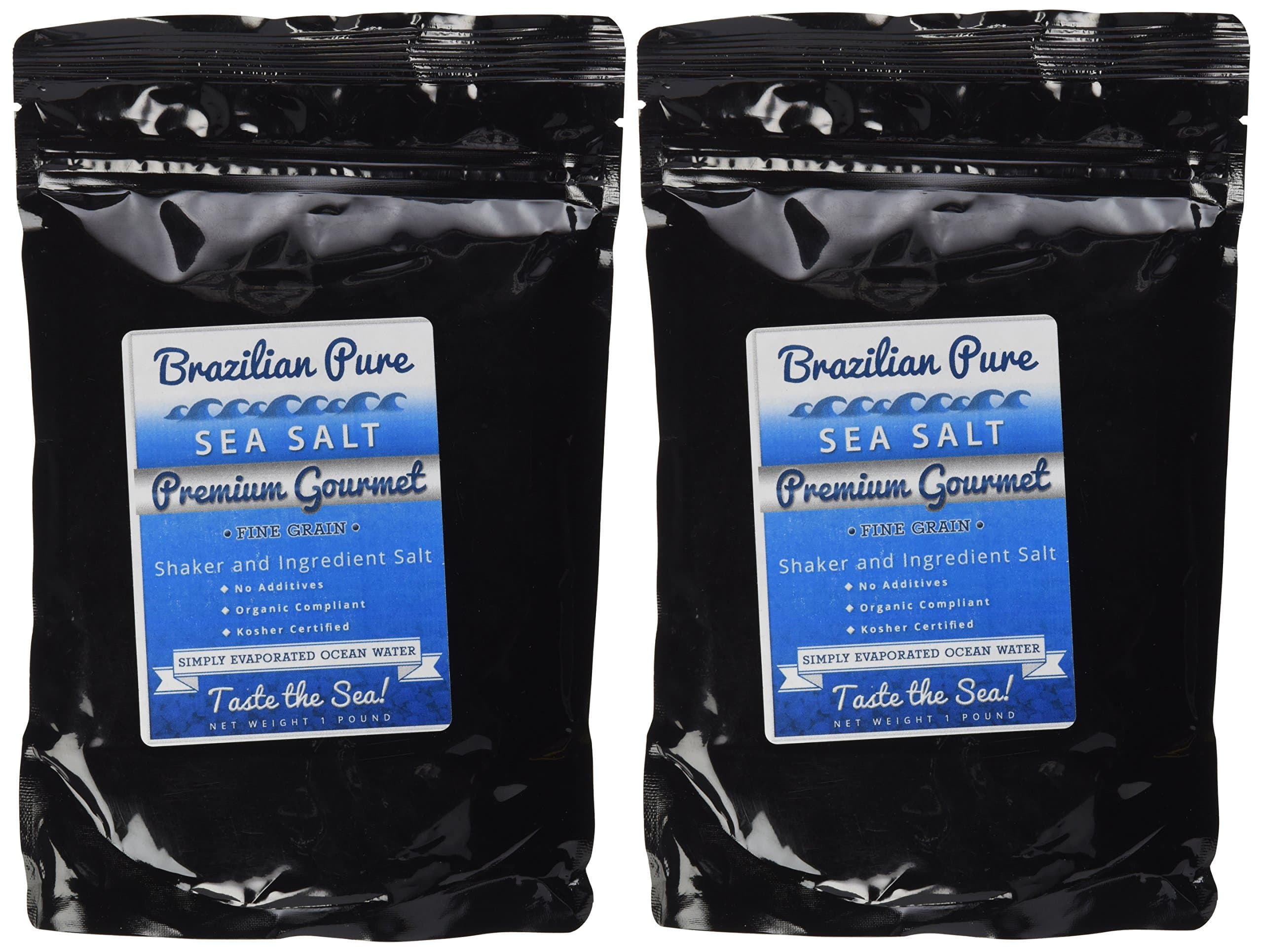 Kosher Salt, Sea Salt TWO one pound bags Bundle, Gourmet ,Natural Salt of the Sea