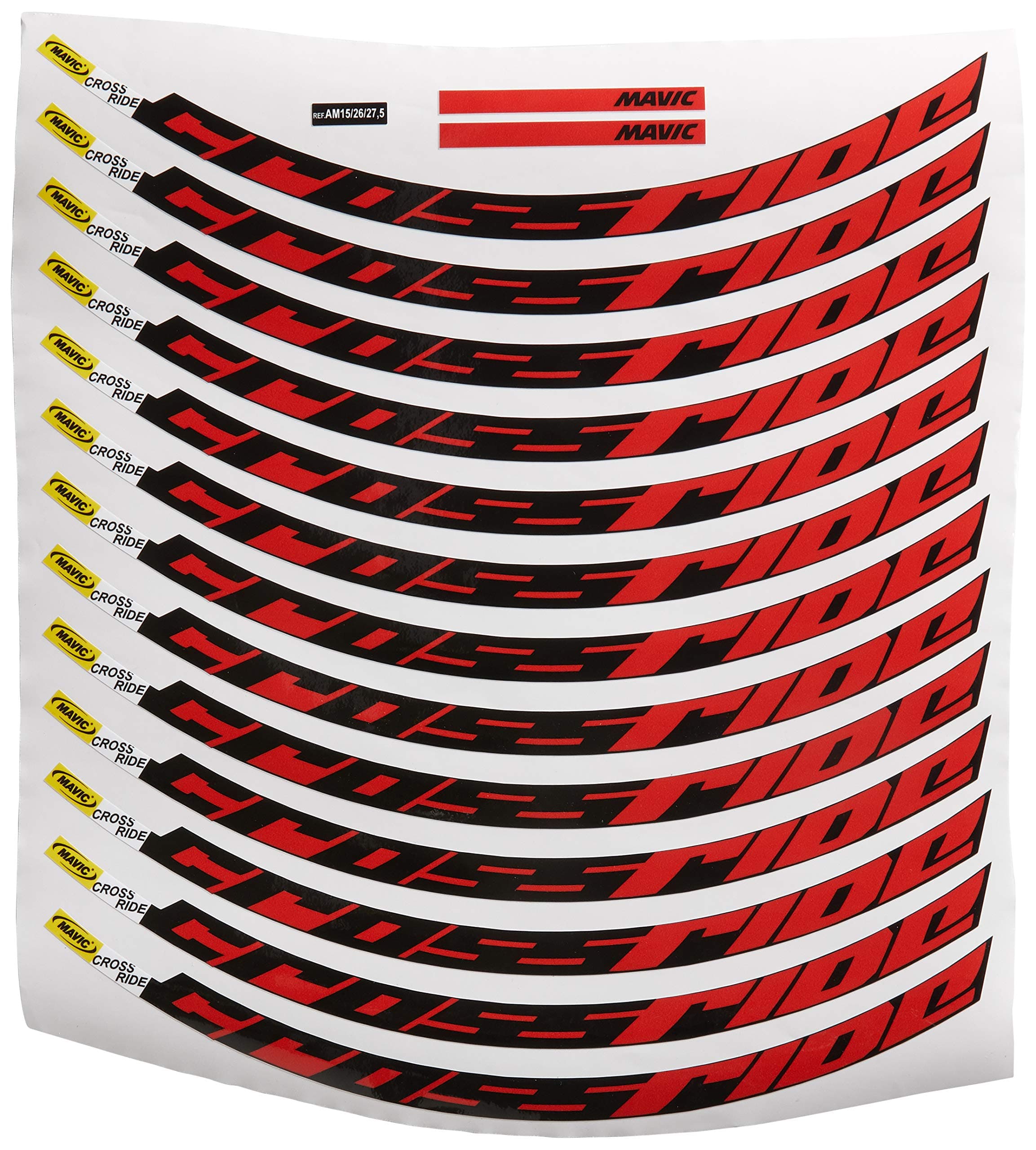 Ecoshirt LX-NENJ-C677 Stickers Rim Mavic Crossride 27.5 Inches Am15 B Adesivi Decal Sticker Aufkleber MTB Stickers Bike, Red 27.5 Inches