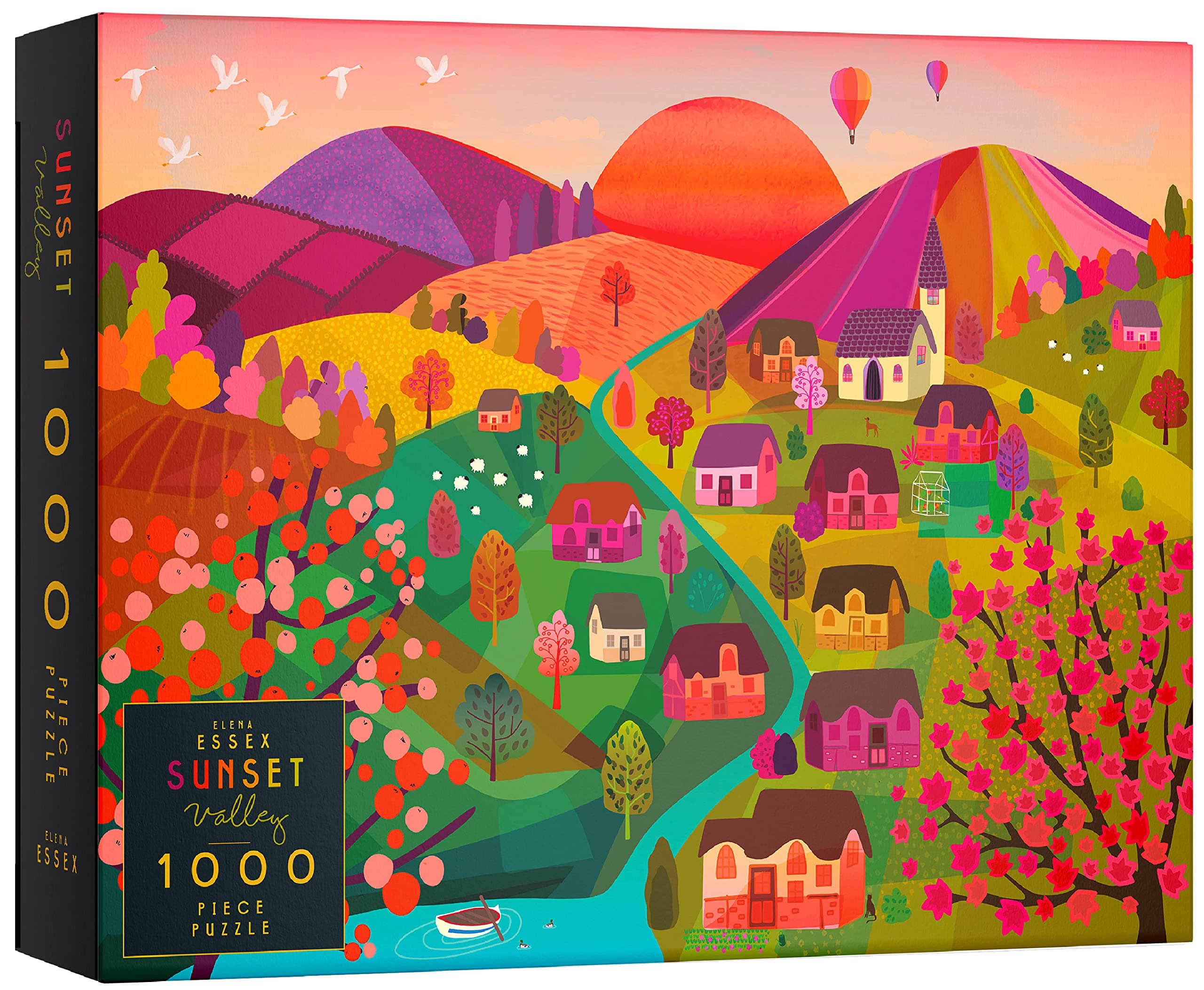 Elena Essex 1000 Piece Jigsaw Puzzles for Adults - Sunset Valley | Puzzle | Jigsaws 1000 Pieces for Adults | Landscape Autumn Winter Puzzle | Puzzles Size 70x50cm