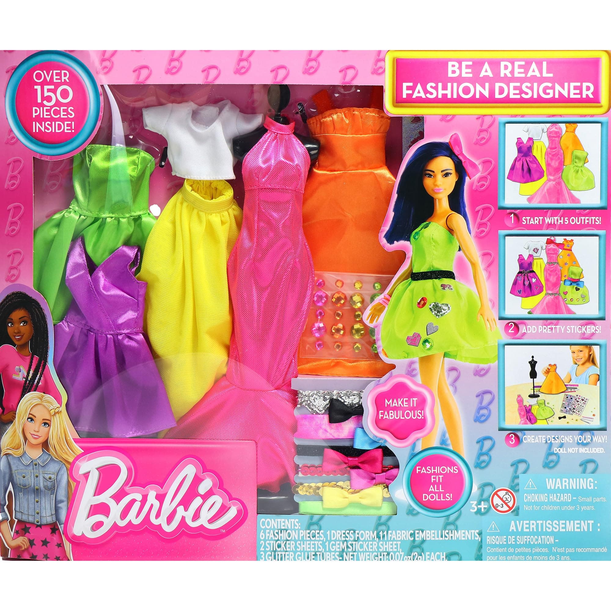 Barbie Be a Fashion Designer Doll Dress Up Kit