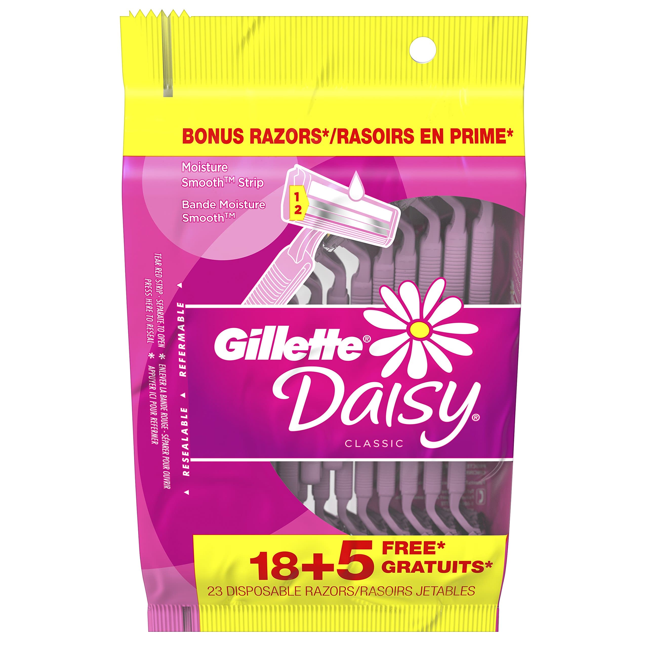 Gillette Daisy Classic Disposable Razor, 23 Count