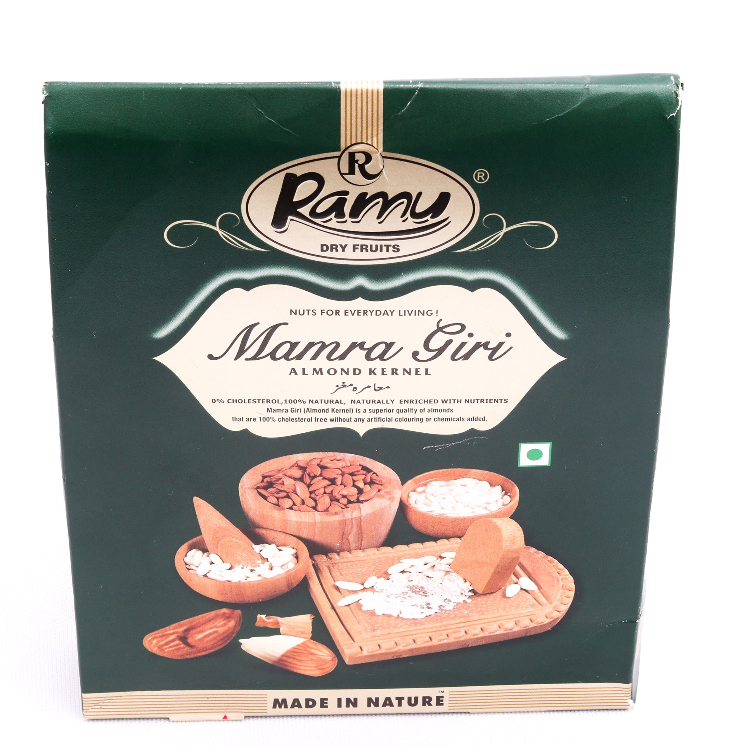 Ramu Afghani Almond Dry Fruits Giri (Mamra Badam) Grade - Big Size Pouch, 8 X 250 G