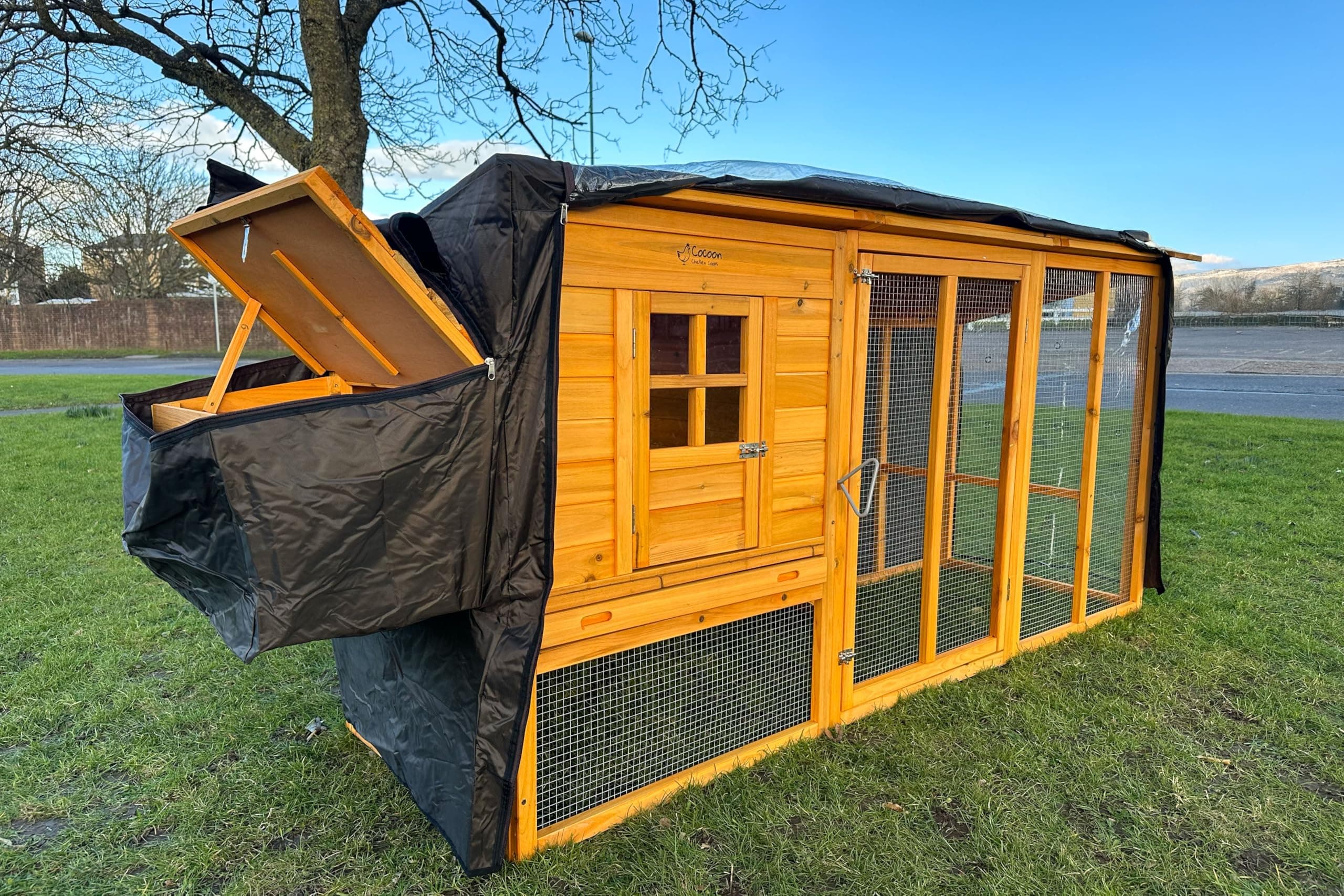 Cocoon 8ft Rain & Winter Cover – Waterproof Insulated Coop Cover with Windows for Models 3000WX, 3000XWR, 4000WX, 4000XWR