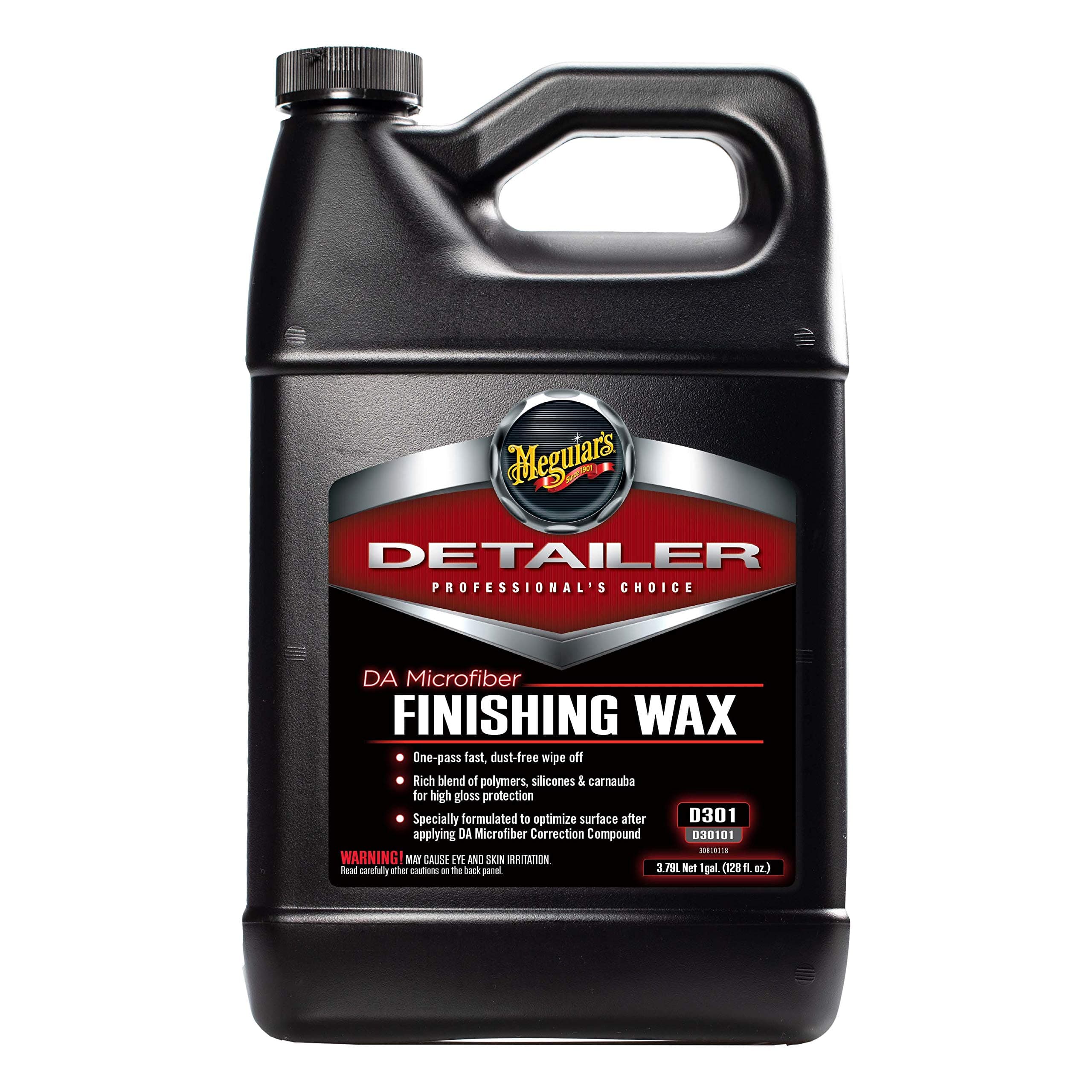 Professional DA Microfiber Finishing Wax D30101 - Pro Car Polish Removes Light Defects While Adding Protection, Ideal for Use on DA Microfiber Finishing Disc and DA Polisher, 128 Oz, 1 Gal