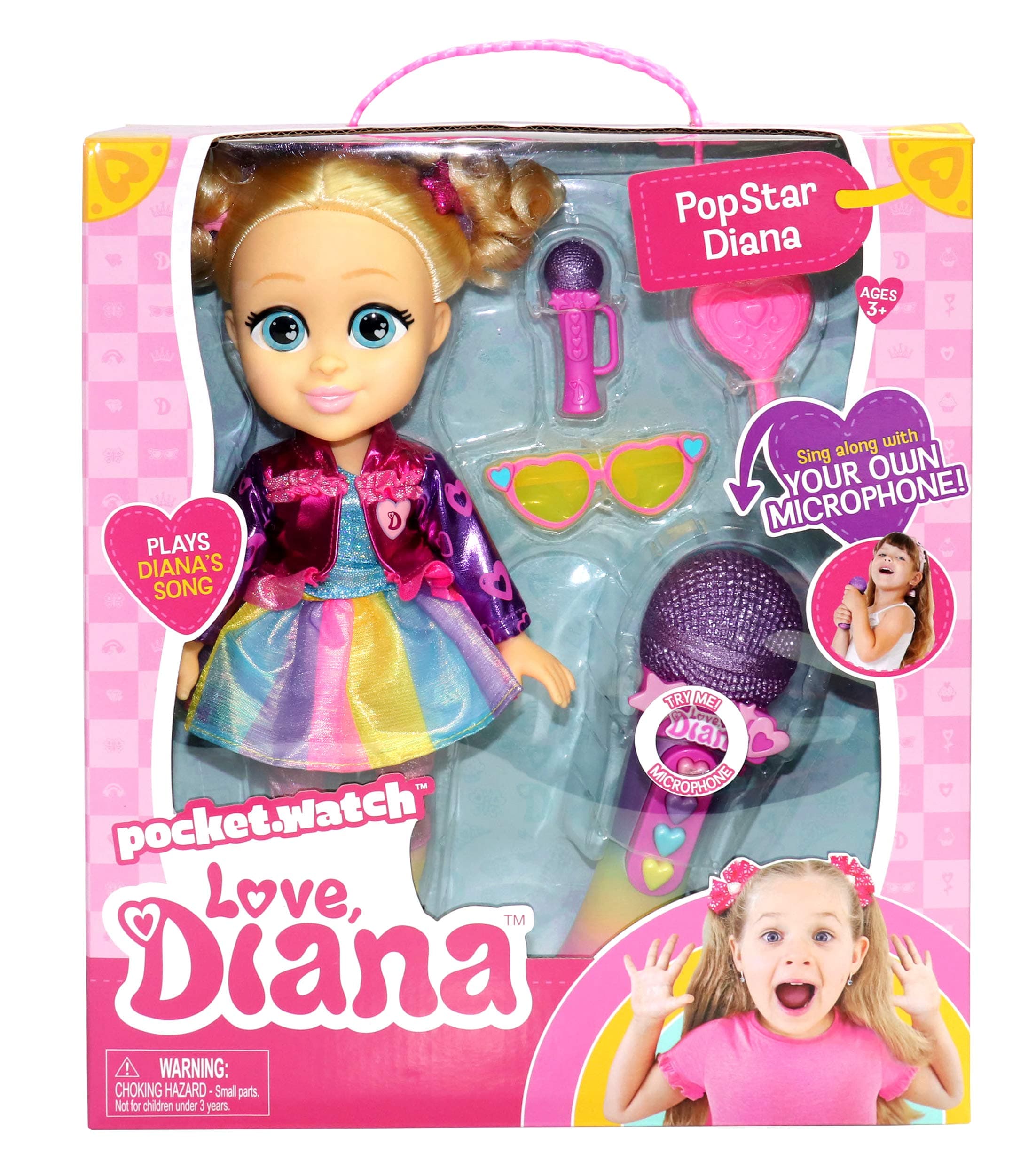 Love, Diana Sing Along Popstar 13” Doll and Working Microphone