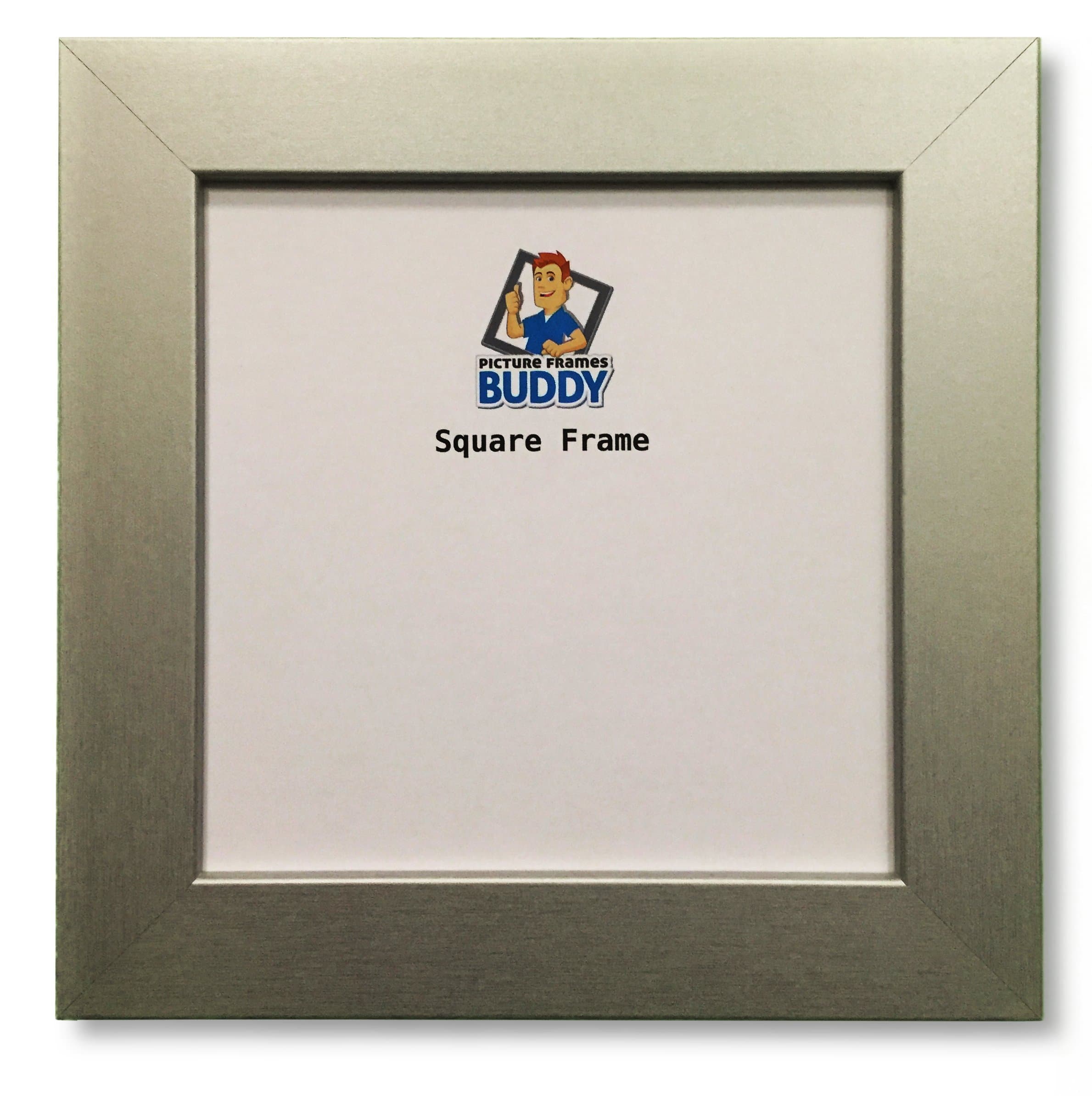 pictures direct Silver Square Photo Frames Fits Image Sizes 5"x5" 6"x6" 8"x8" 9"x9" 10"x10" 12"x12" 16"x16" 18"x18" 20"x20" 24"x24"