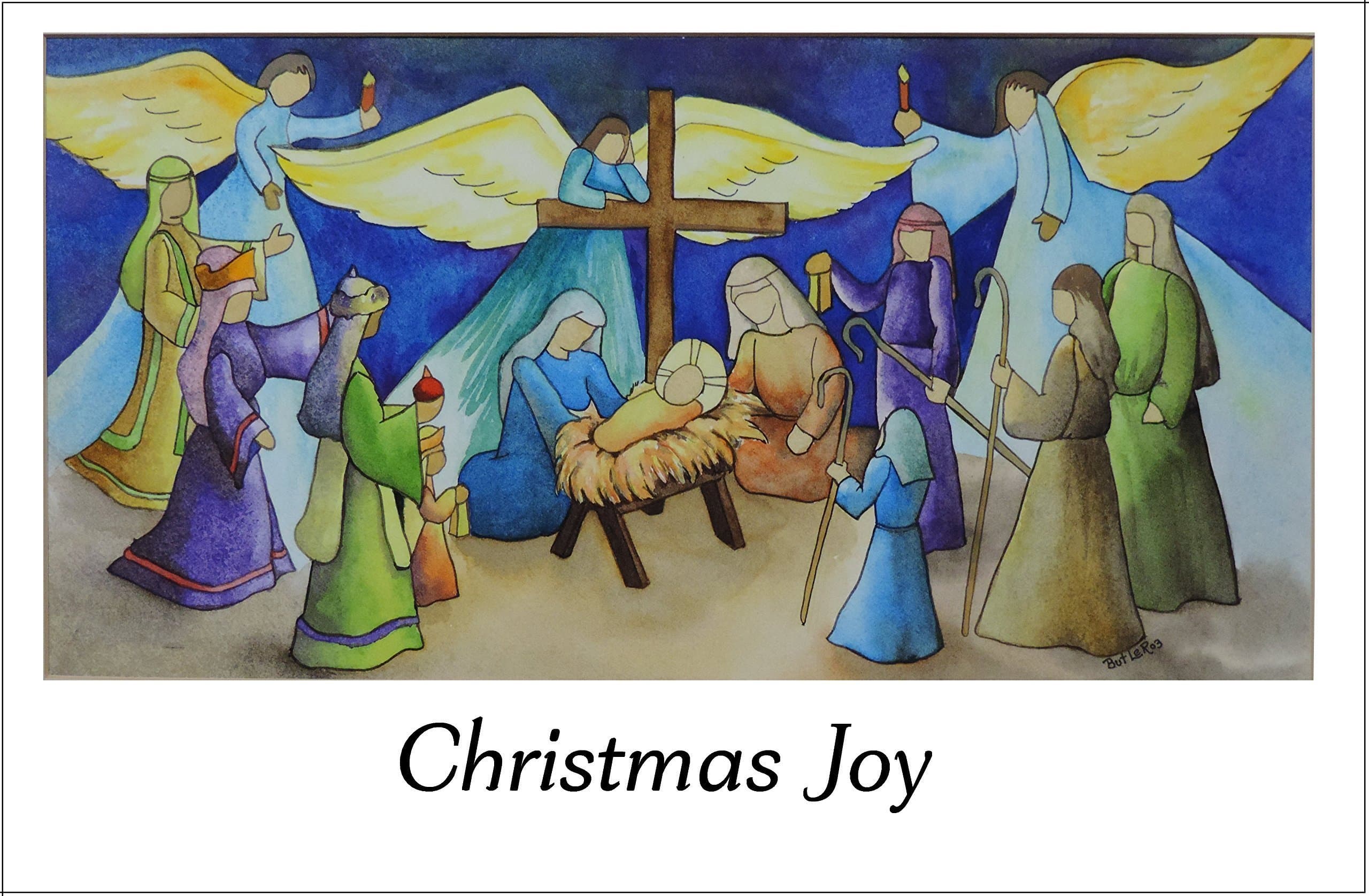 Joy of Christmas - the Light of the World - Nativity Religious Christmas Cards - 12 Cards/13 Envelopes