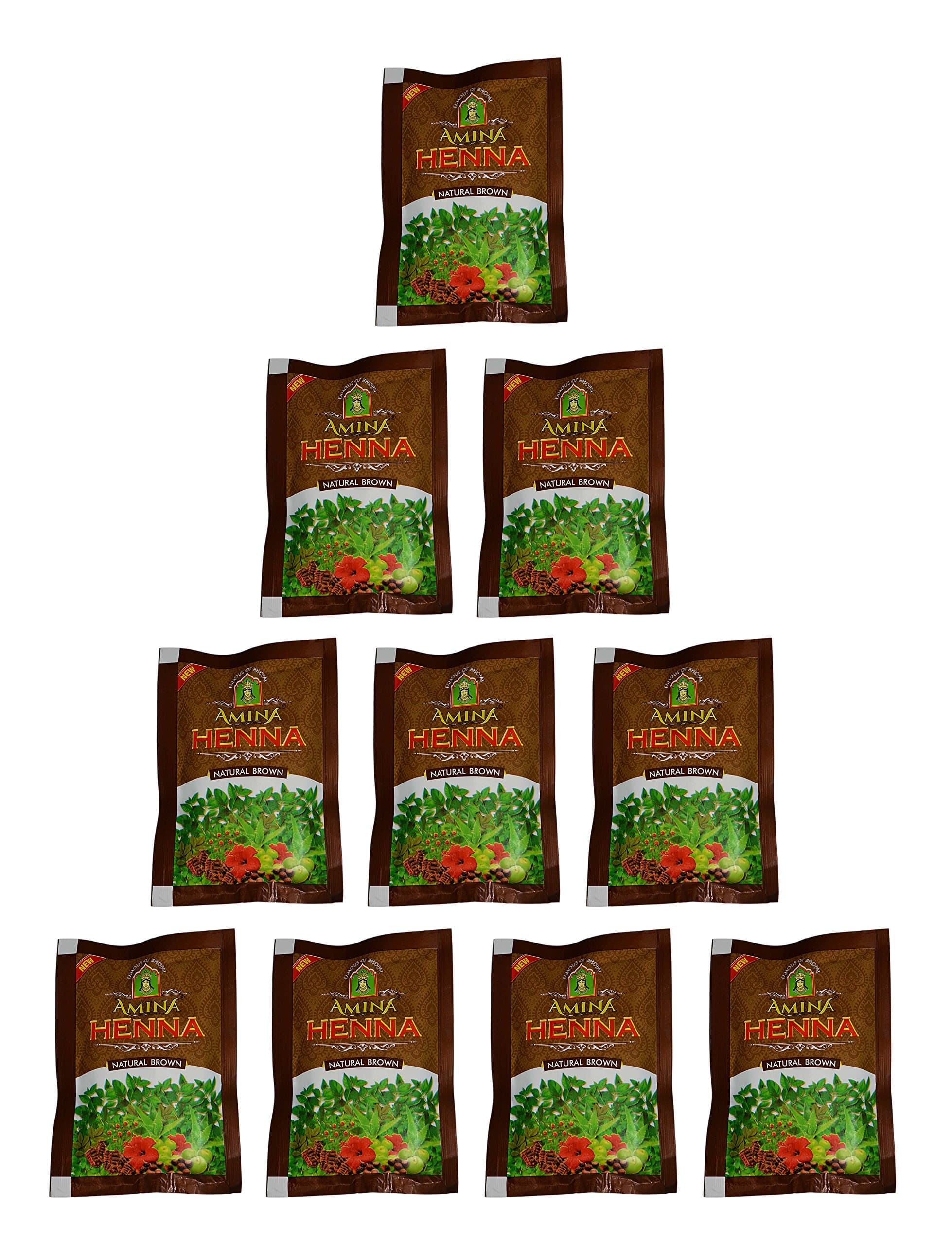 Henna Powder, Brown, (Pack of 10)