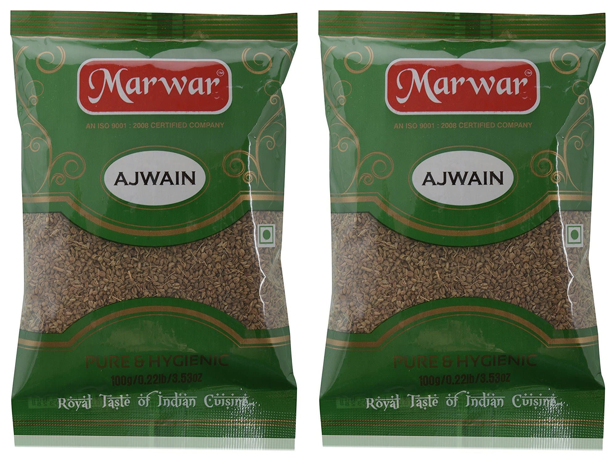Marwar Premium Fresh and Natural Whole Ajwain 100 GM | Carom Seeds | amo | Bishop's Seed Hygienically Packed No Preservatives | Indian Spices Masala