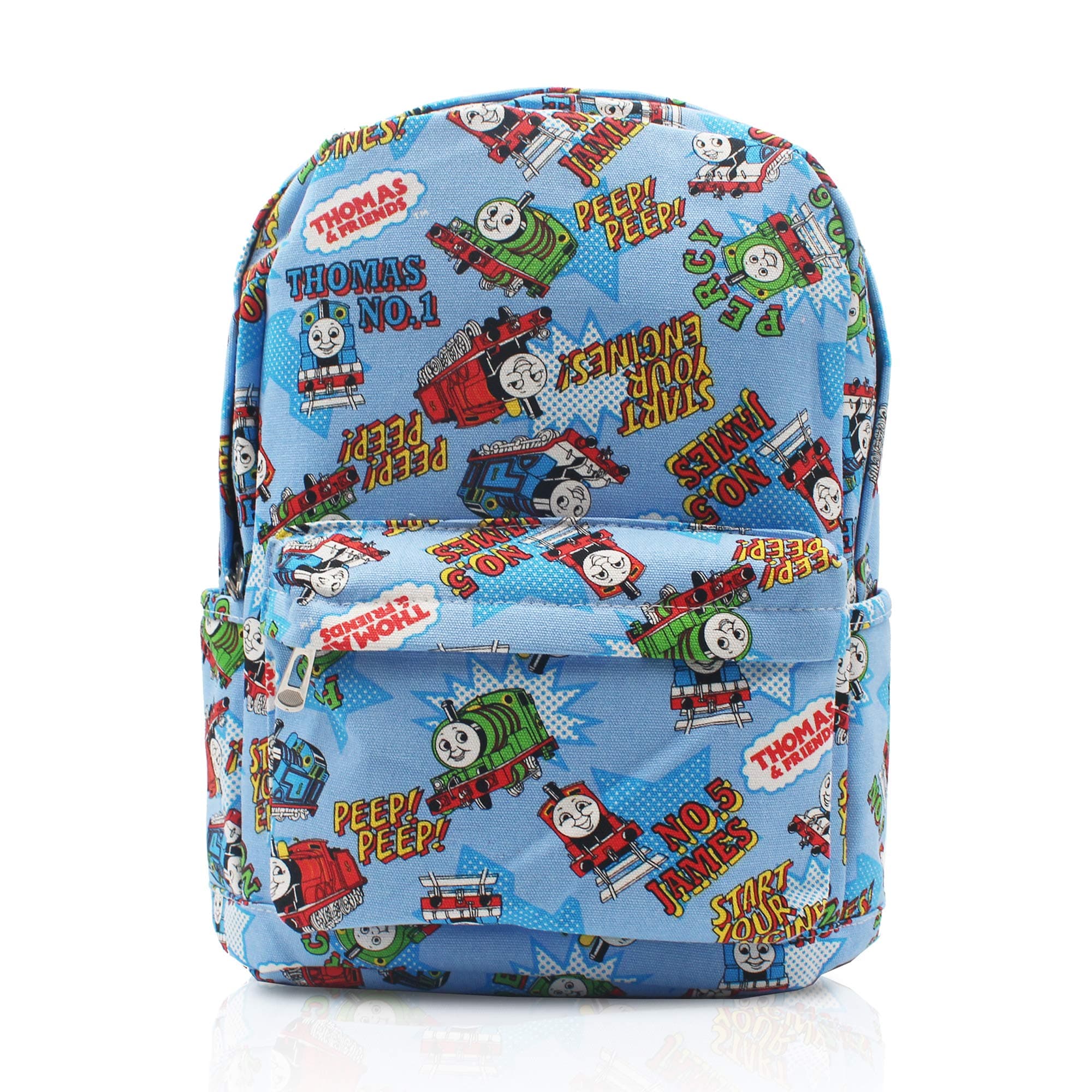 Cartoon Characters Canvas Casual Daypack with 15 in Laptop Storage Compartment