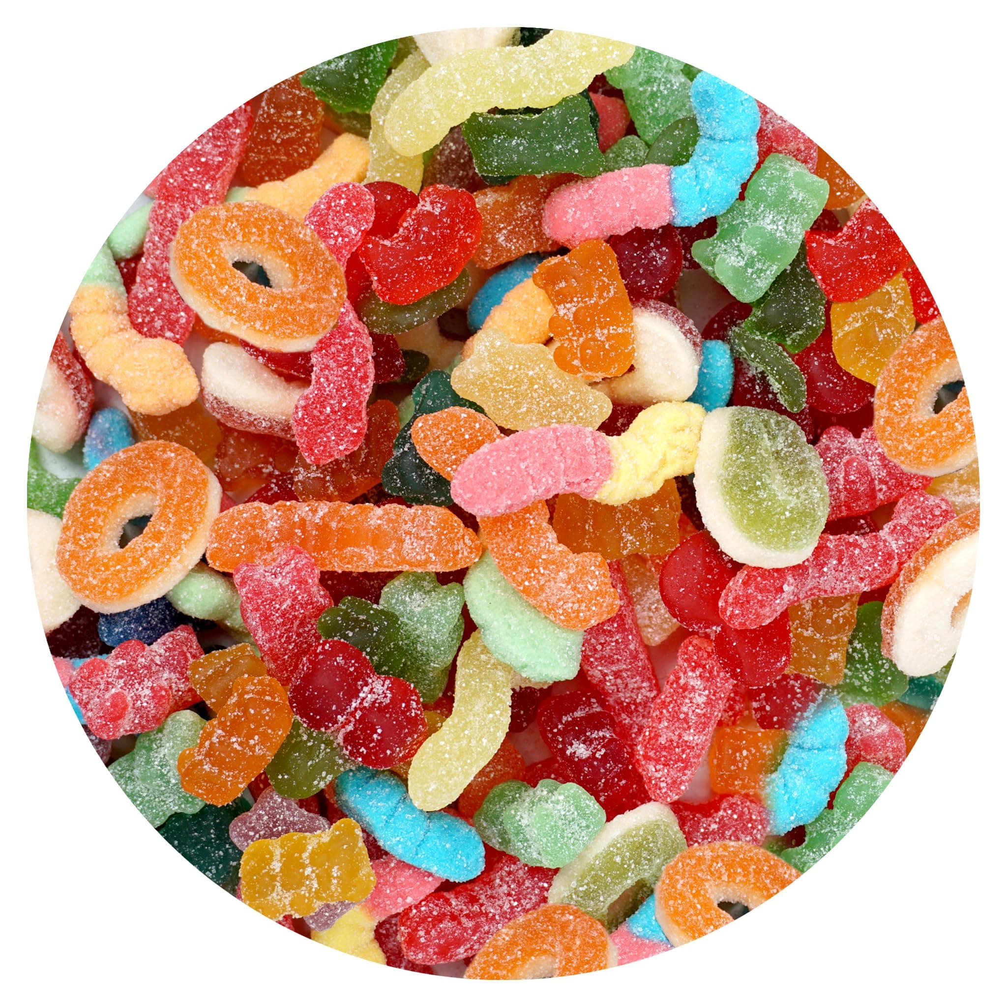 Assorted Gummy Mix Candy, 2lb Bulk Bag, Gummy Bears, Assorted Gummy Candy, Gummy Rings, Sugared Bears, Gummy Candy Bulk, The Hampton Popcorn & Candy Company