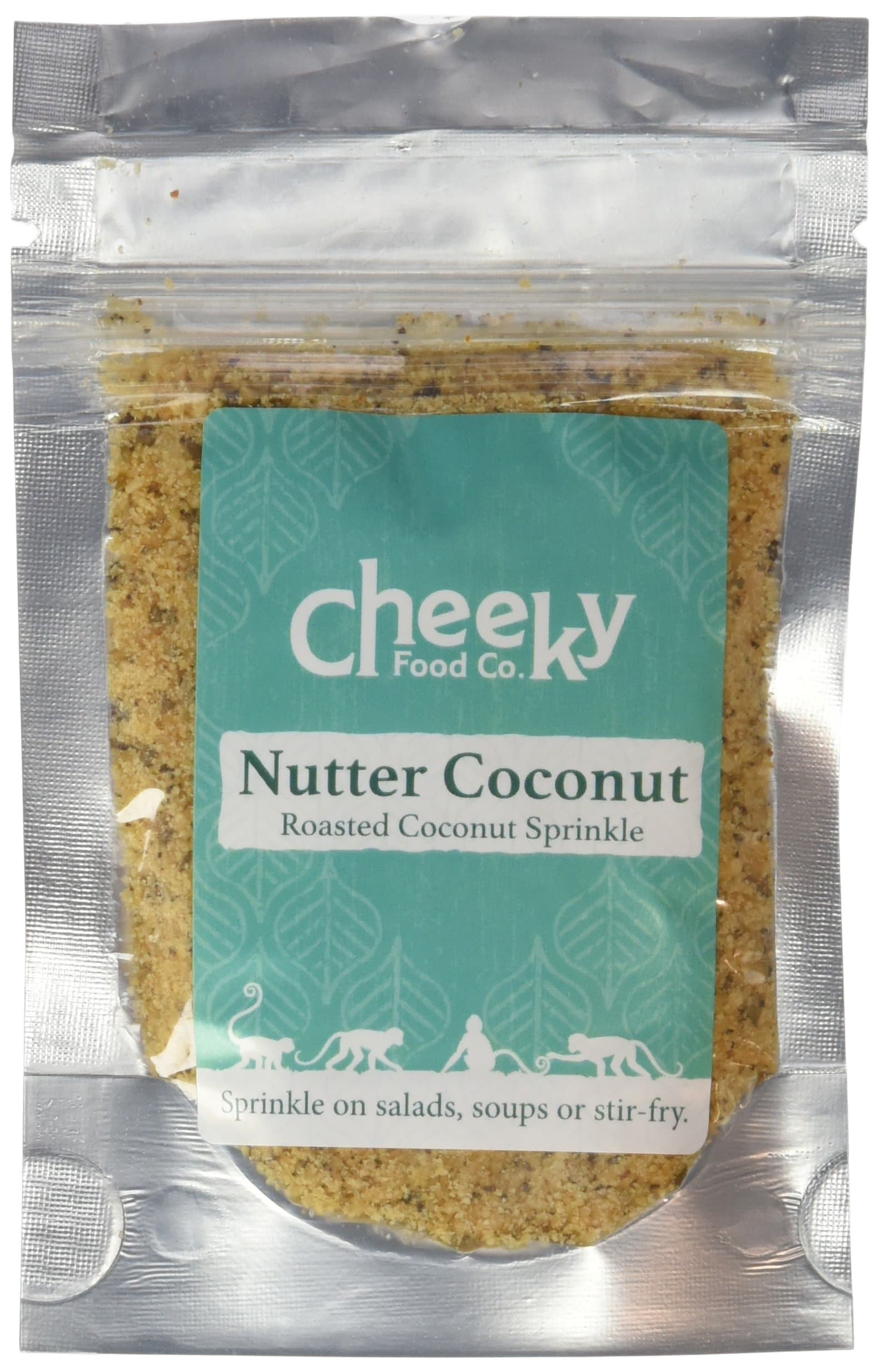 Cheeky Food Mixed Bag of Savoury and Mildly Spicy Coconut Sprinkle Garnish for Meals 25 g (Pack of 6)