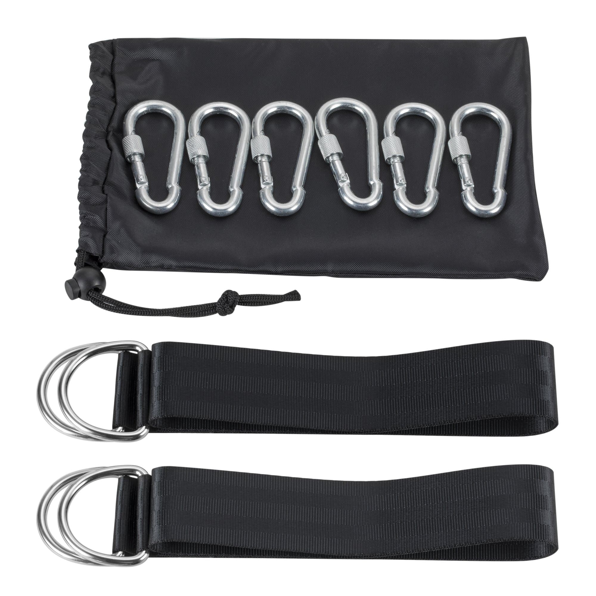 EFANTUR 2 Hanging Swing Straps 100cm * 5cm Holds up to 500kg with 6 Locking Snap Hook Carabiners & Dustproof Carry Pouch for Hammocks, Children Garden Swing on Trees, Yoga Sling, Camping
