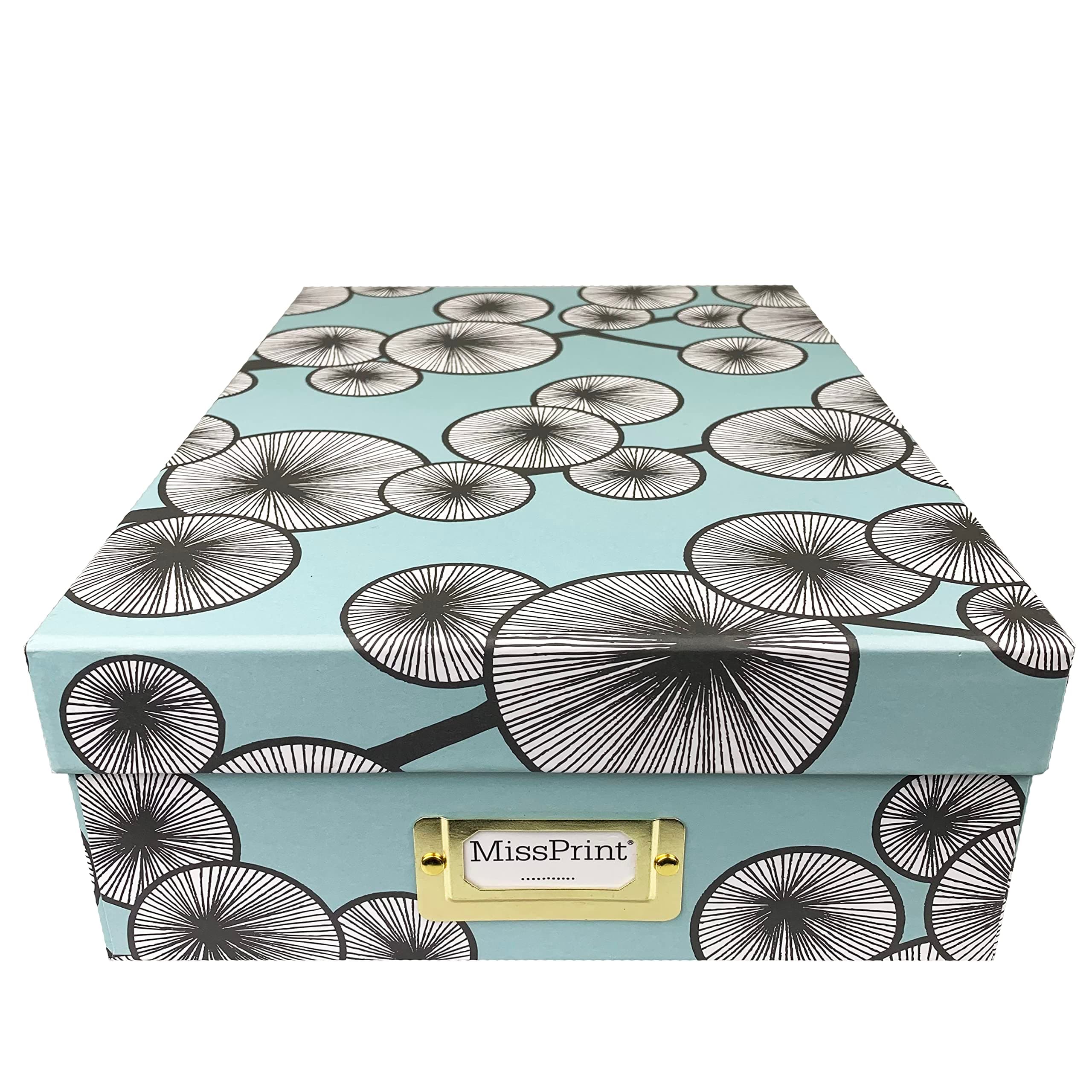 Blueprint Collections MissPrint A4 Storage box | Decorative Storage Box with Lid | Home Office | Cardboard Storage Boxes with Lids | Storage Box with Lid | Storage Boxes Cardboard (MISS5720)