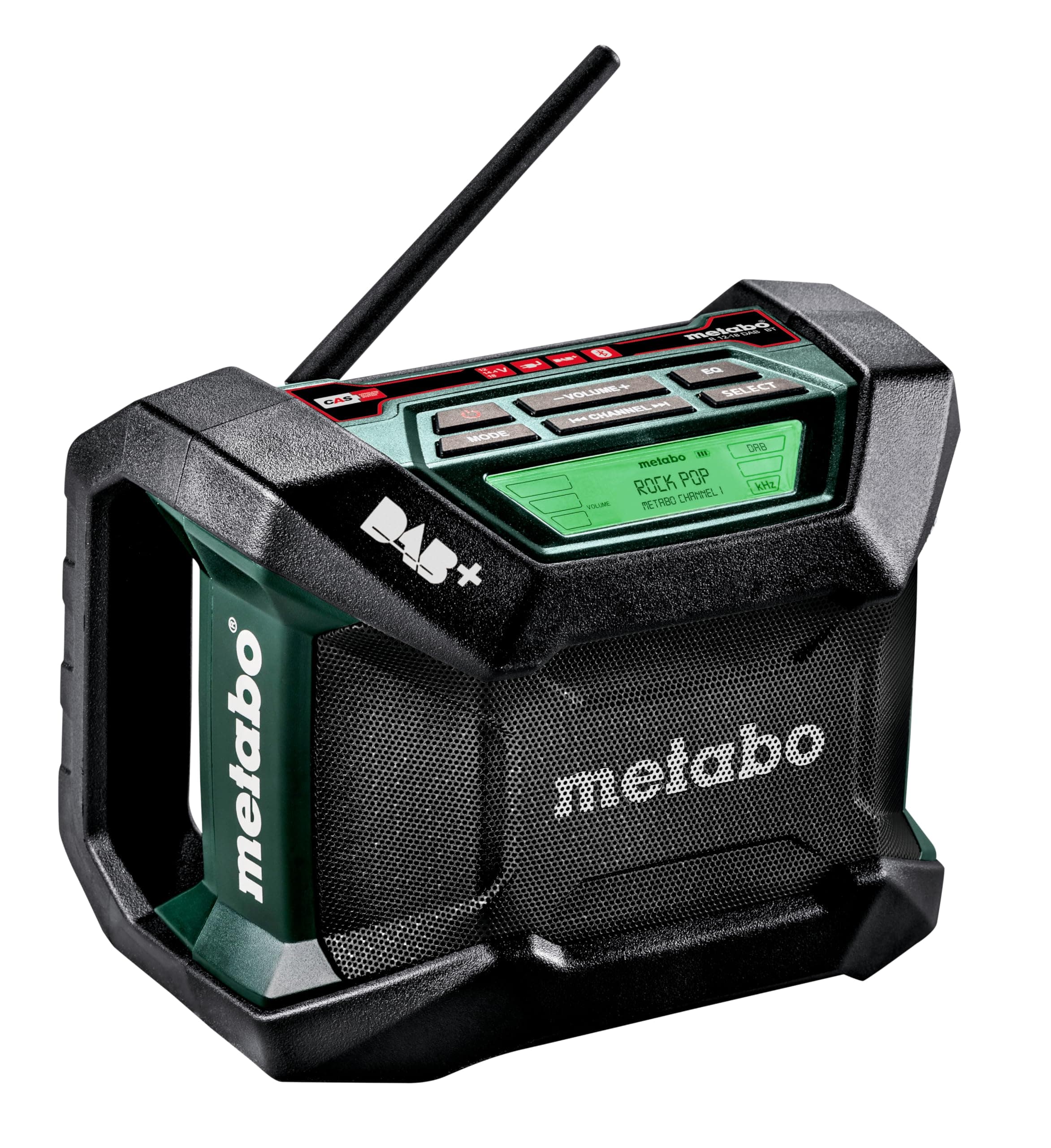 Battery construction site radio R 12-18 (DAB+, Bluetooth, without battery, LCD display, automatic station search, AM/FM) 600778850
