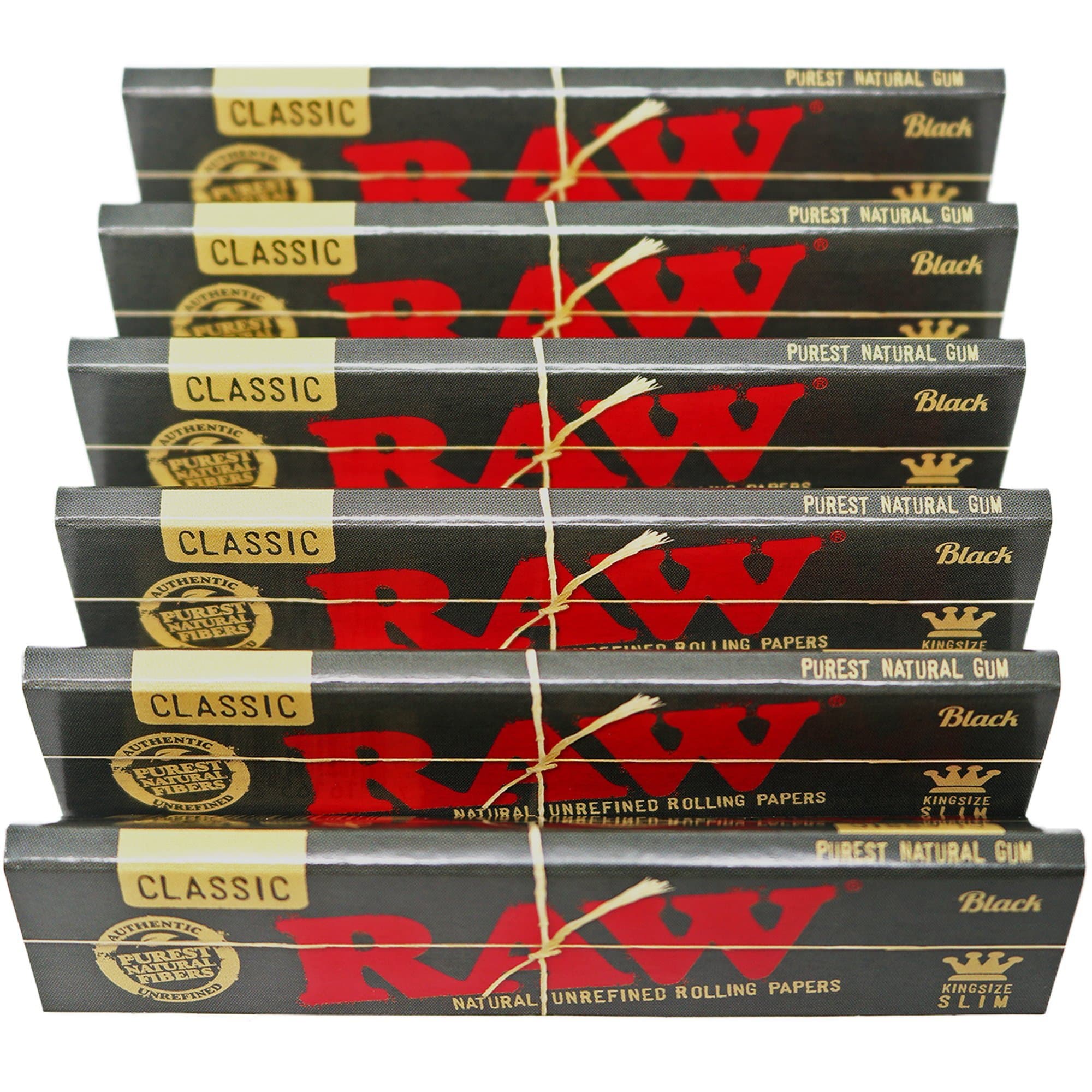 Raw Classic King Size Slim Natural Unrefined Ultra Thin 110Mm Rolling Papers King