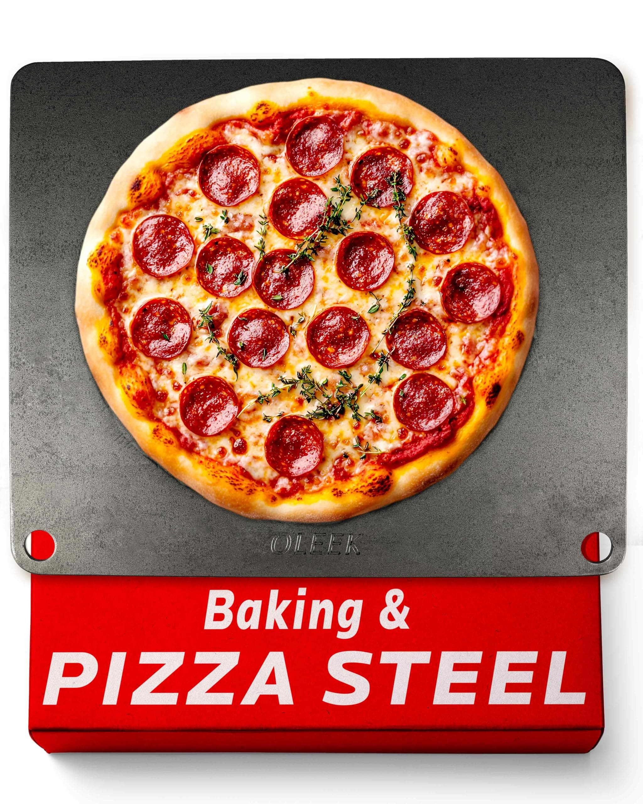 OLEEK Pizza steel Sheets for oven - Metal baking steels sheets for oven - Pizza steel 16x13.4 inches - Steel pizza stone for oven - Baking steels pro pizza - Baking stone for oven