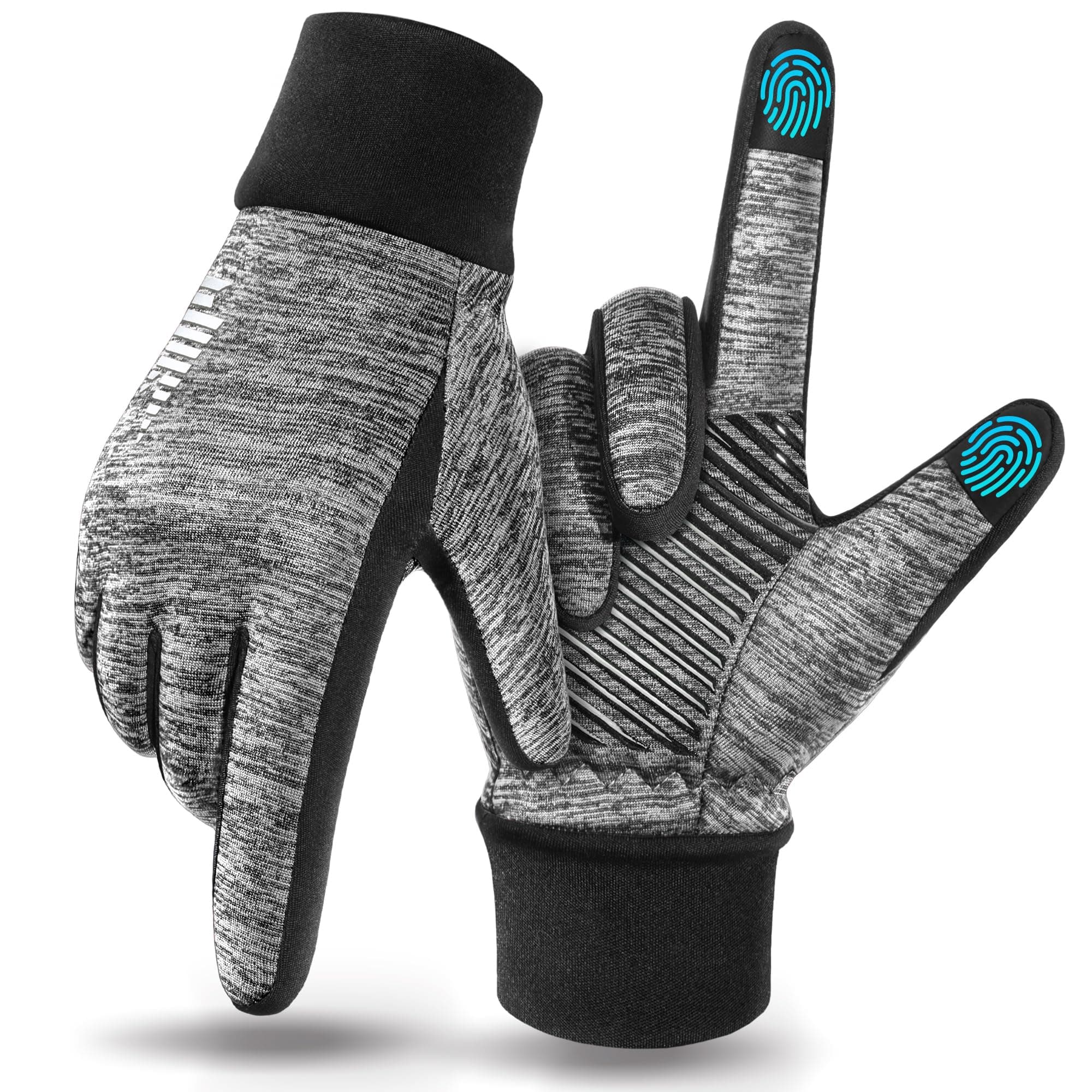 rivmount Lightweight Winter Running Gloves, Touch Screen & Anti-Slip Warm Thermal Glove Liners, Cool Weather Driving Cycling Hiking Biking Walking Sporting for Women Men