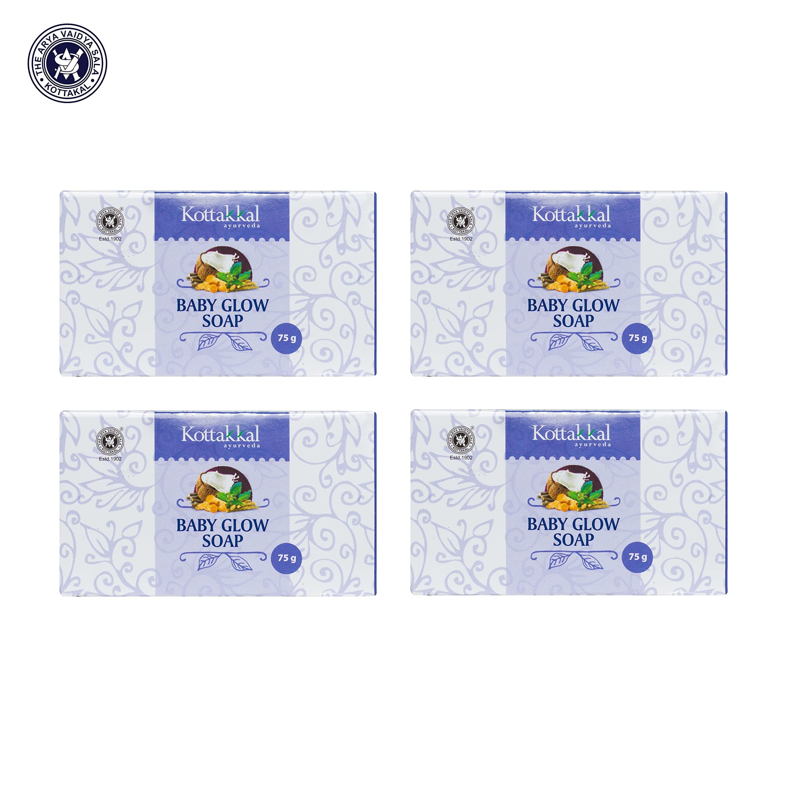 Baby Glow Soap - 75 gm, With Natural Ingredients - Pack of 4