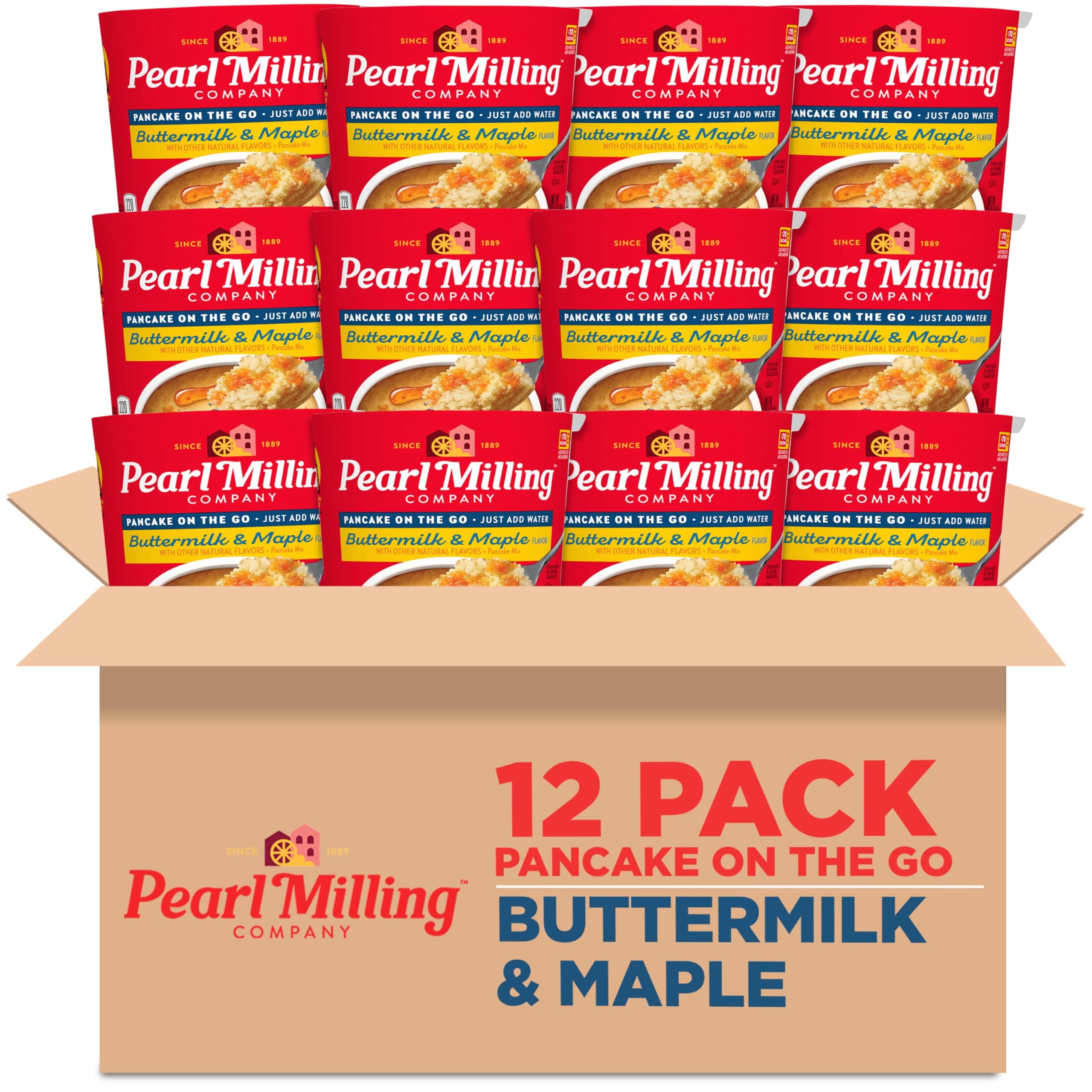 Pearl Milling Company Pearl Milling Company, Pancake Cups, Maple Syrup, 2.11 Ounce (Pack of 12)