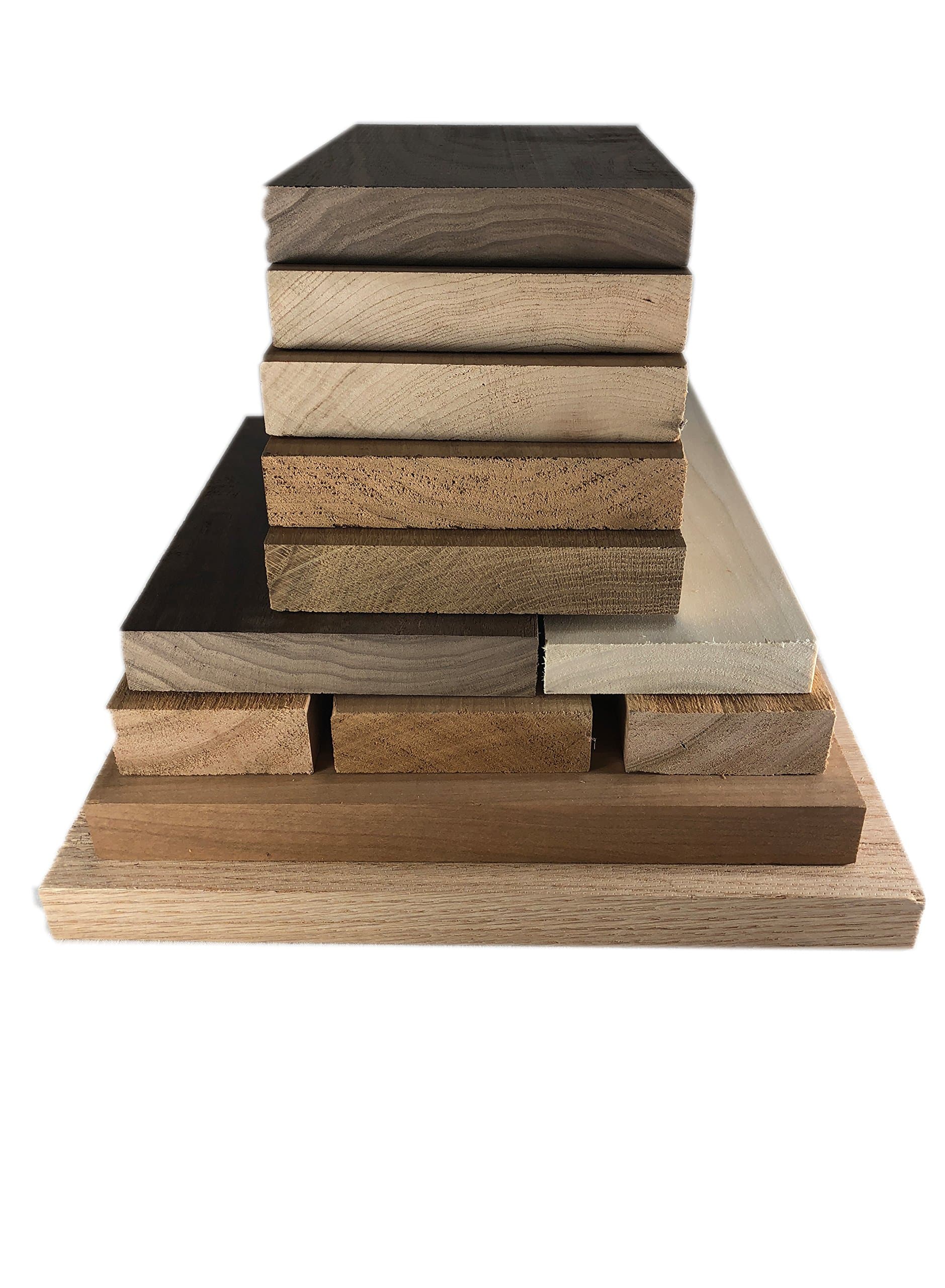 Discount Lumber Outlet Hardwood Assortment - Mixed Species - Large Box of Hobby Wood – Perfect Boards – Clear . NO Scrap, Defects, Knots, and/or End Checks. Perfect for Odds and Ends.
