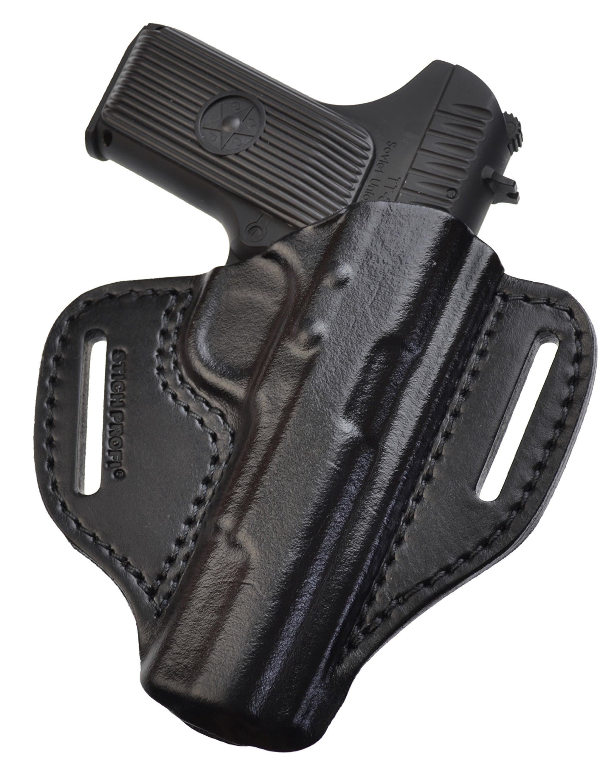 Tokarev, TT (TT-33), Zastava M-57, Zastava M-70A, 3 Slots OWB Gun Holster, Genuine Leather, RH, Black